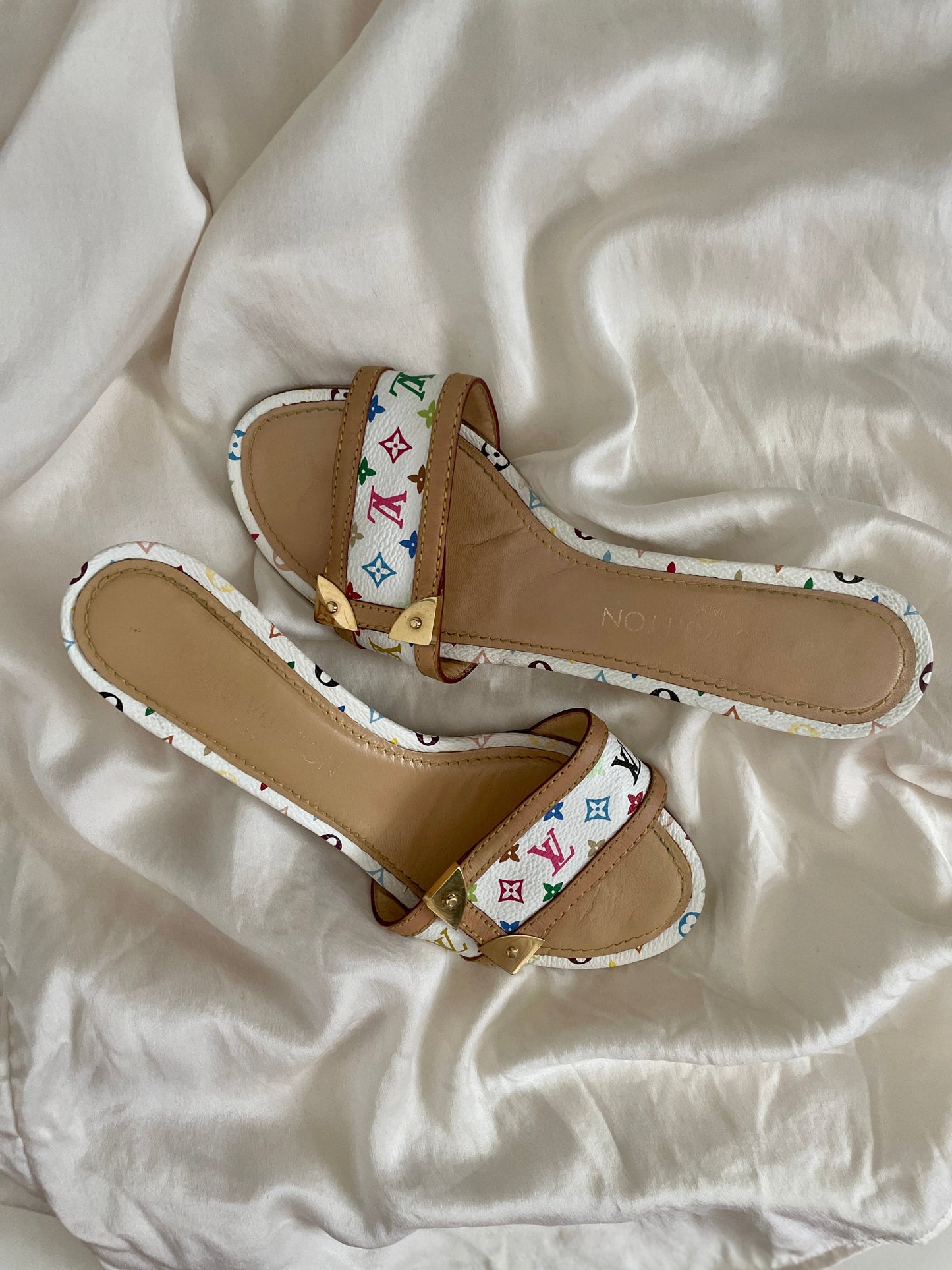 Louis Vuitton Takashi Murakami kitten heel sandals (EU 36 / US 5,5)