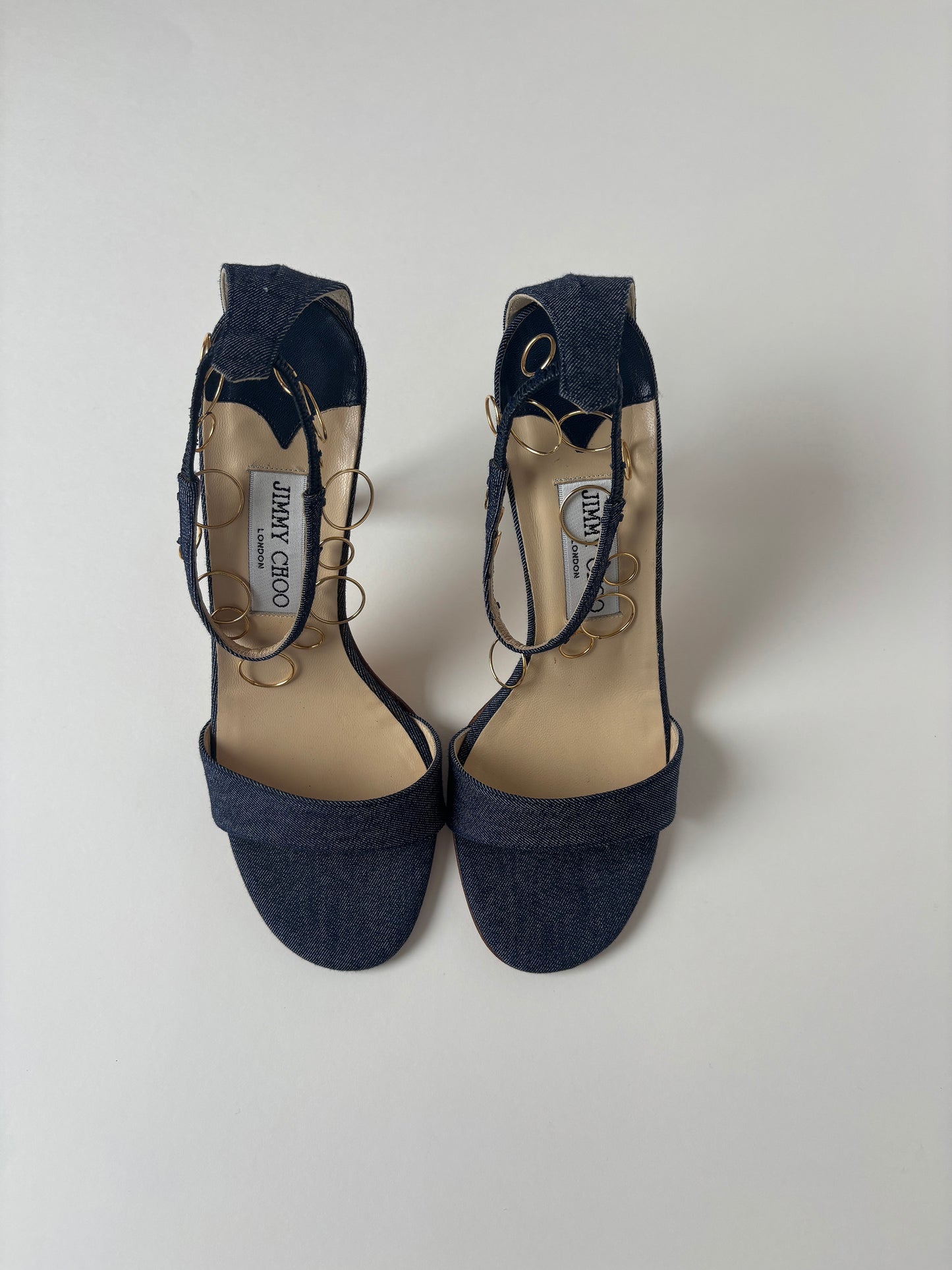 Jimmy Choo 2000s denim heels UNWORN (EU 38/ US 7.5)