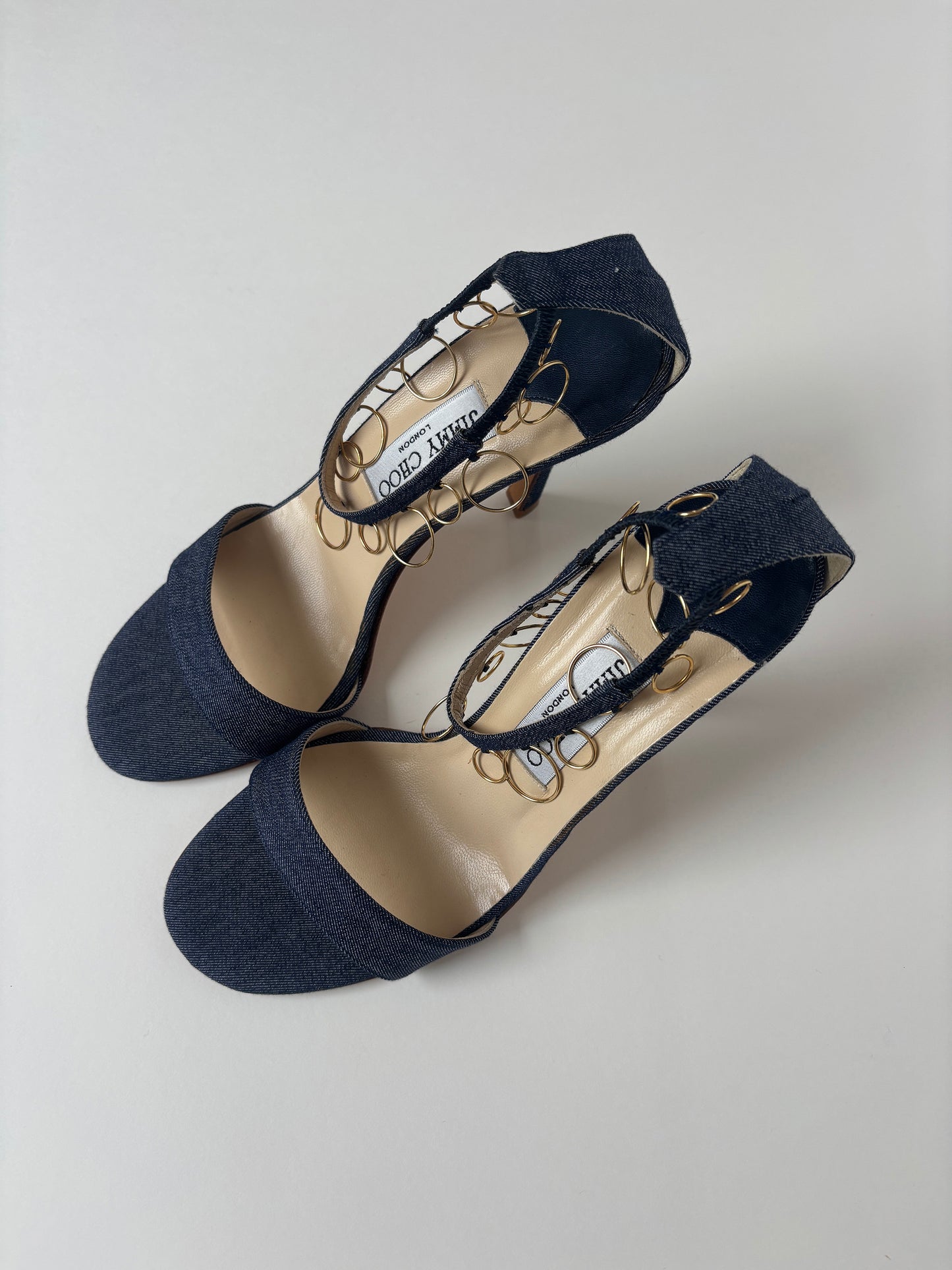 Jimmy Choo 2000s denim heels UNWORN (EU 38/ US 7.5)