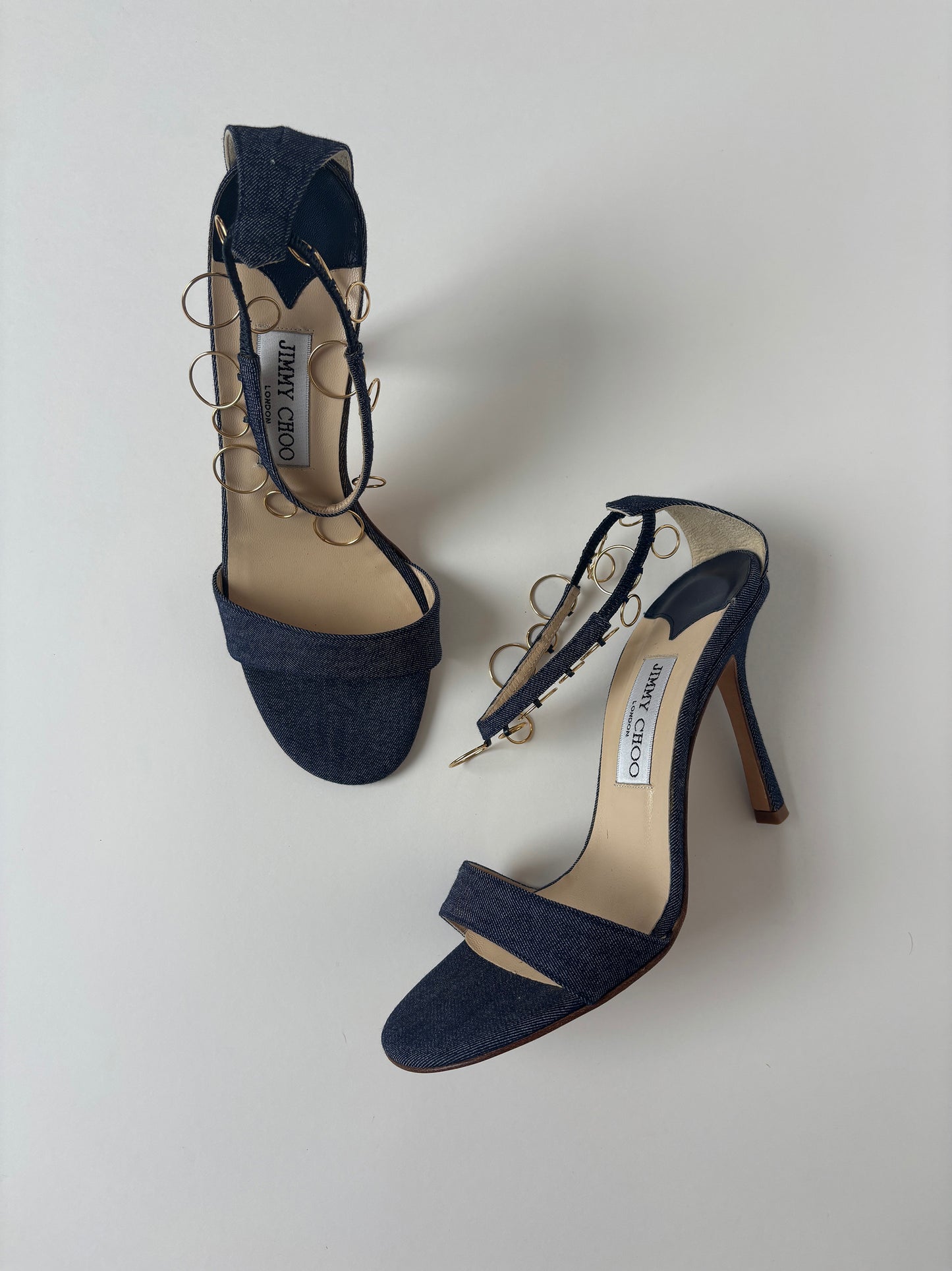 Jimmy Choo 2000s denim heels UNWORN (EU 38/ US 7.5)