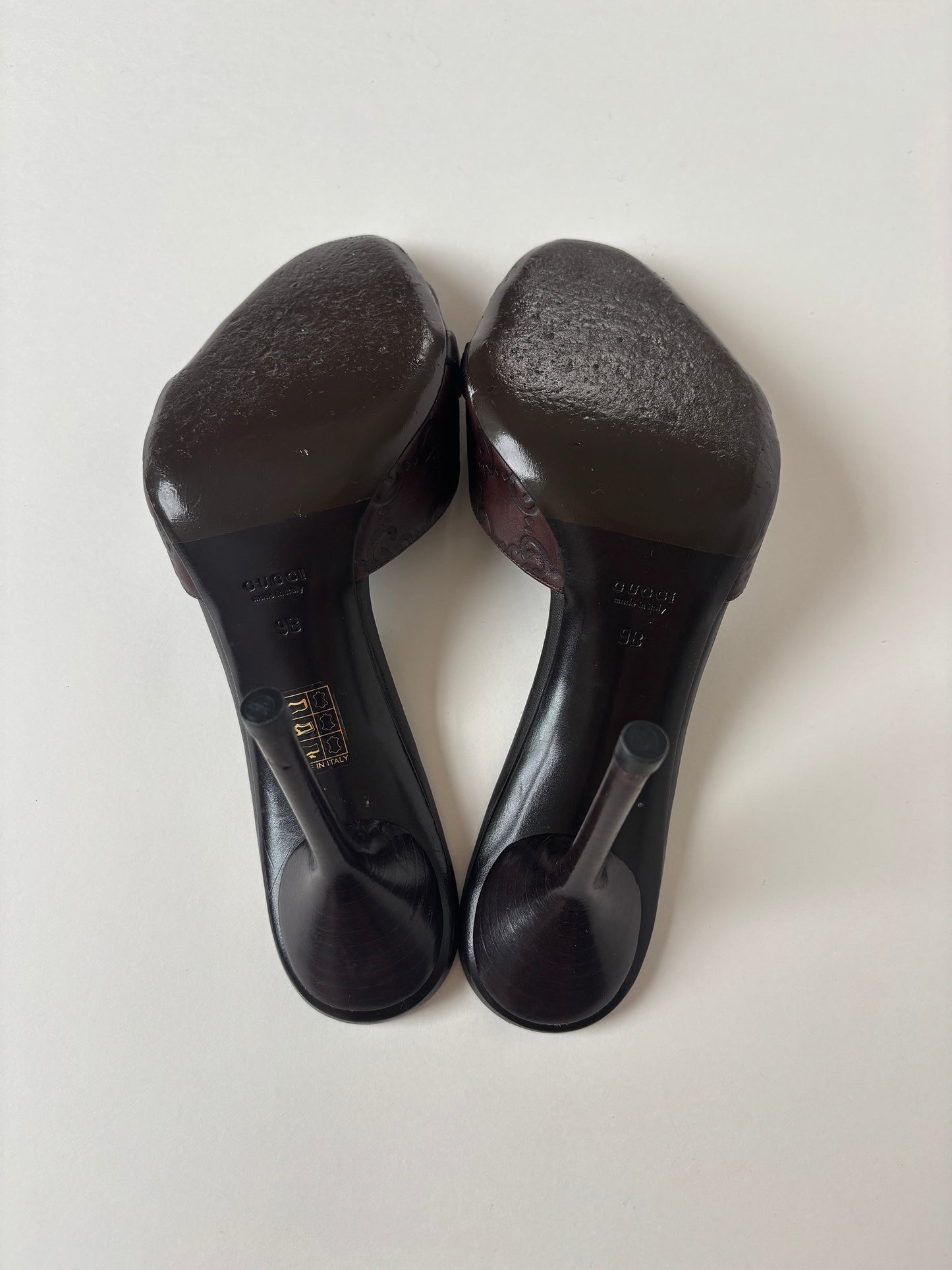 Gucci by Tom Ford 2000s dark brown horsebit monogram sandals (EU 39,5 / US 9)