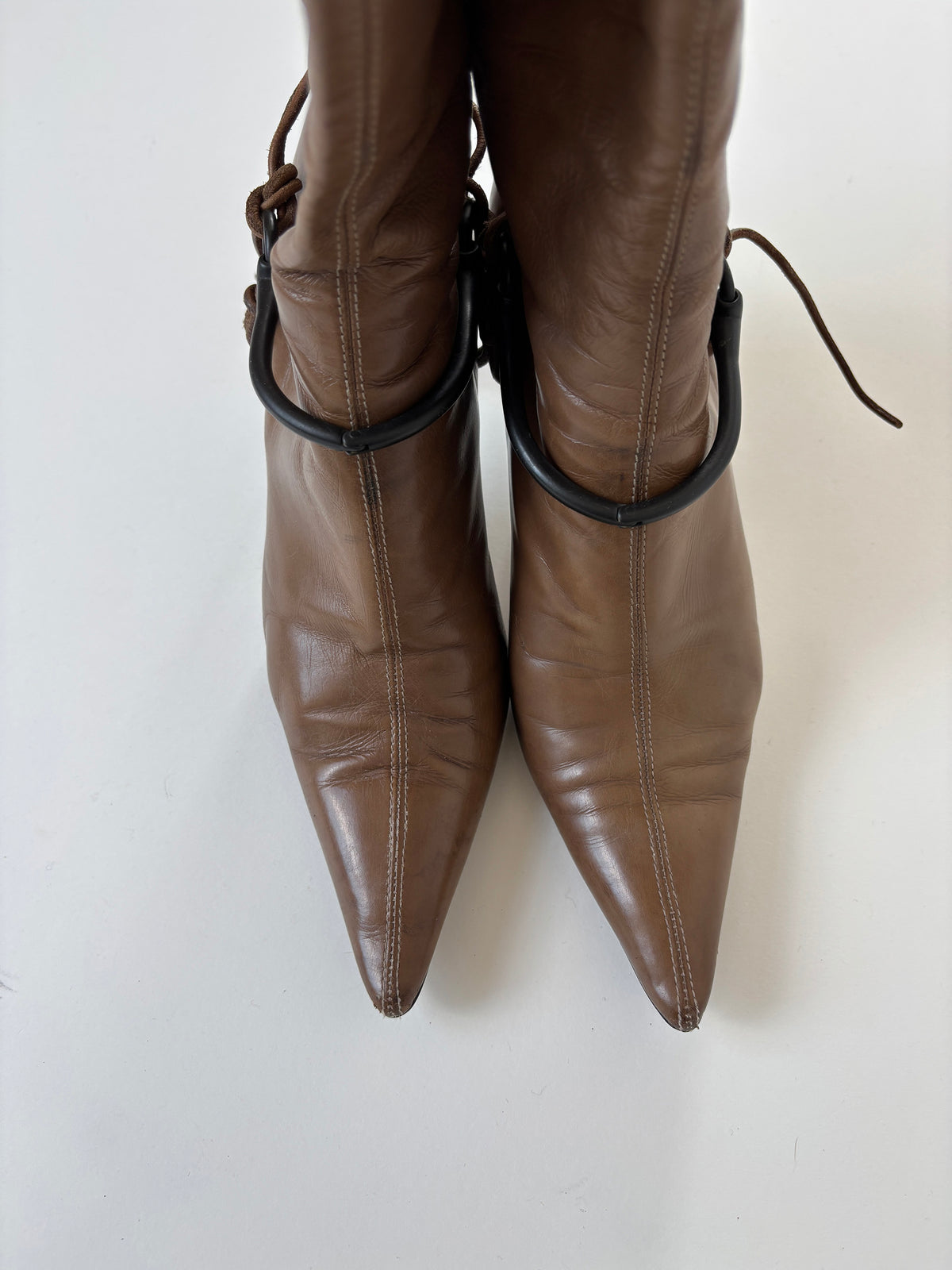 Gucci by Tom Ford F/W 1999 tan horsebit boots (EU 40 / US 9.5)