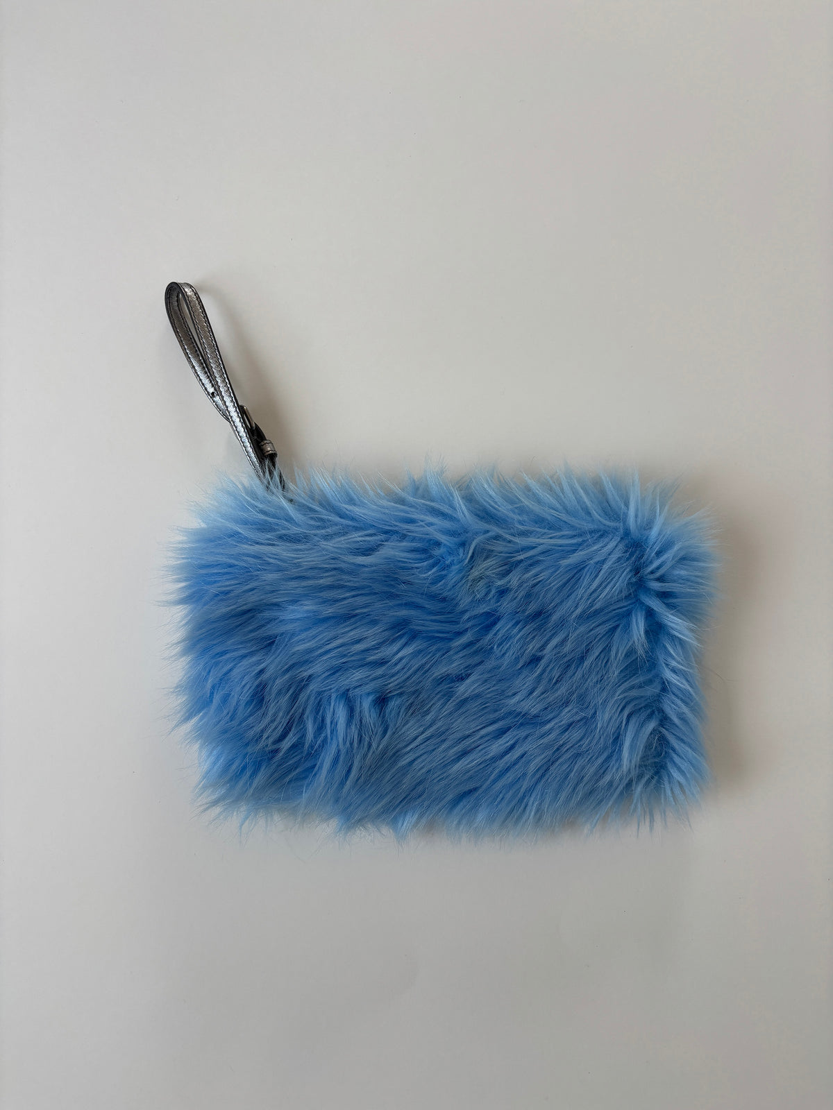 Prada 2000s blue wristlet clutch azzurro