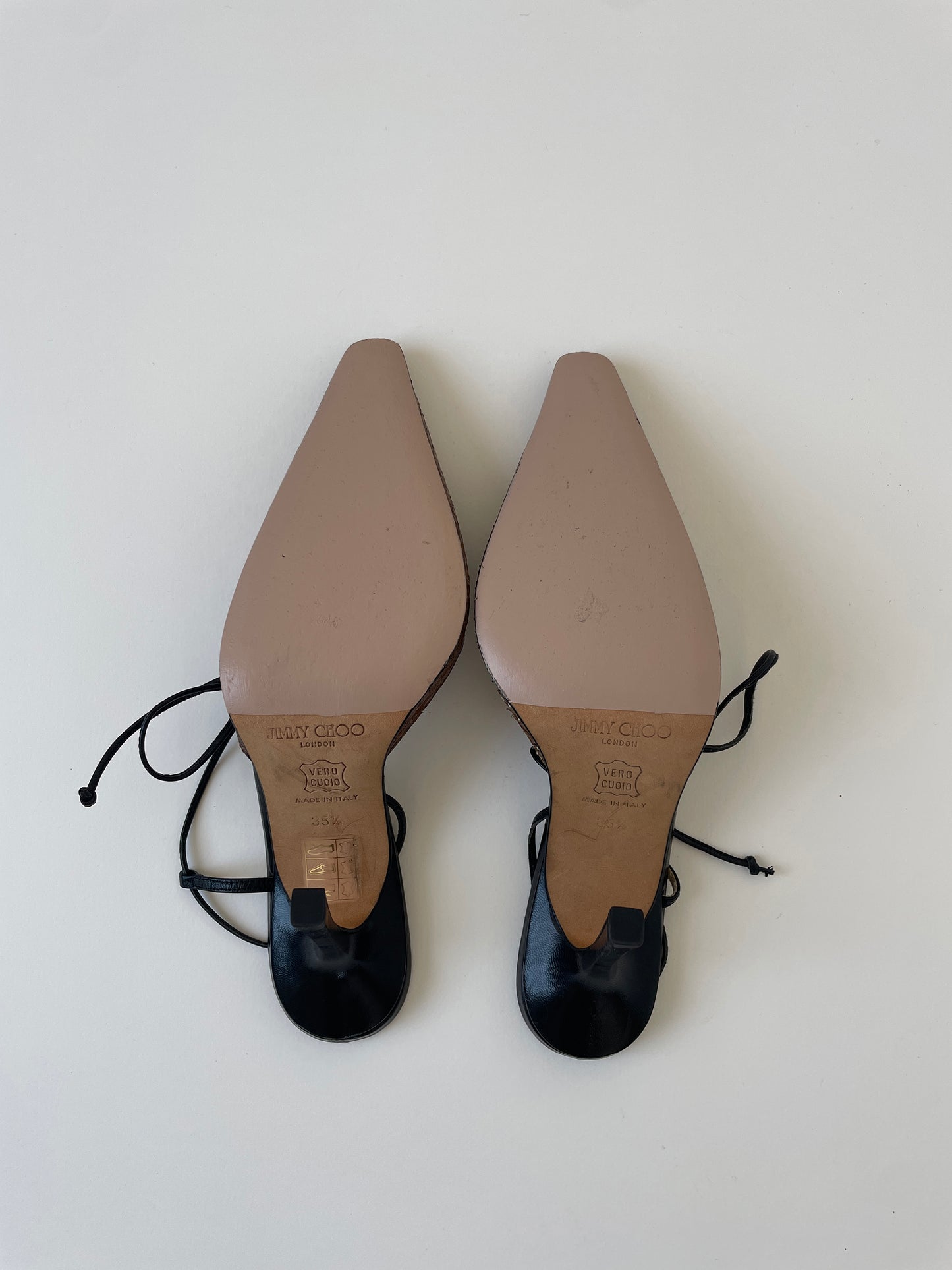 Jimmy Choo 2000s brown python bow heels (EU 35,5 / US 5)