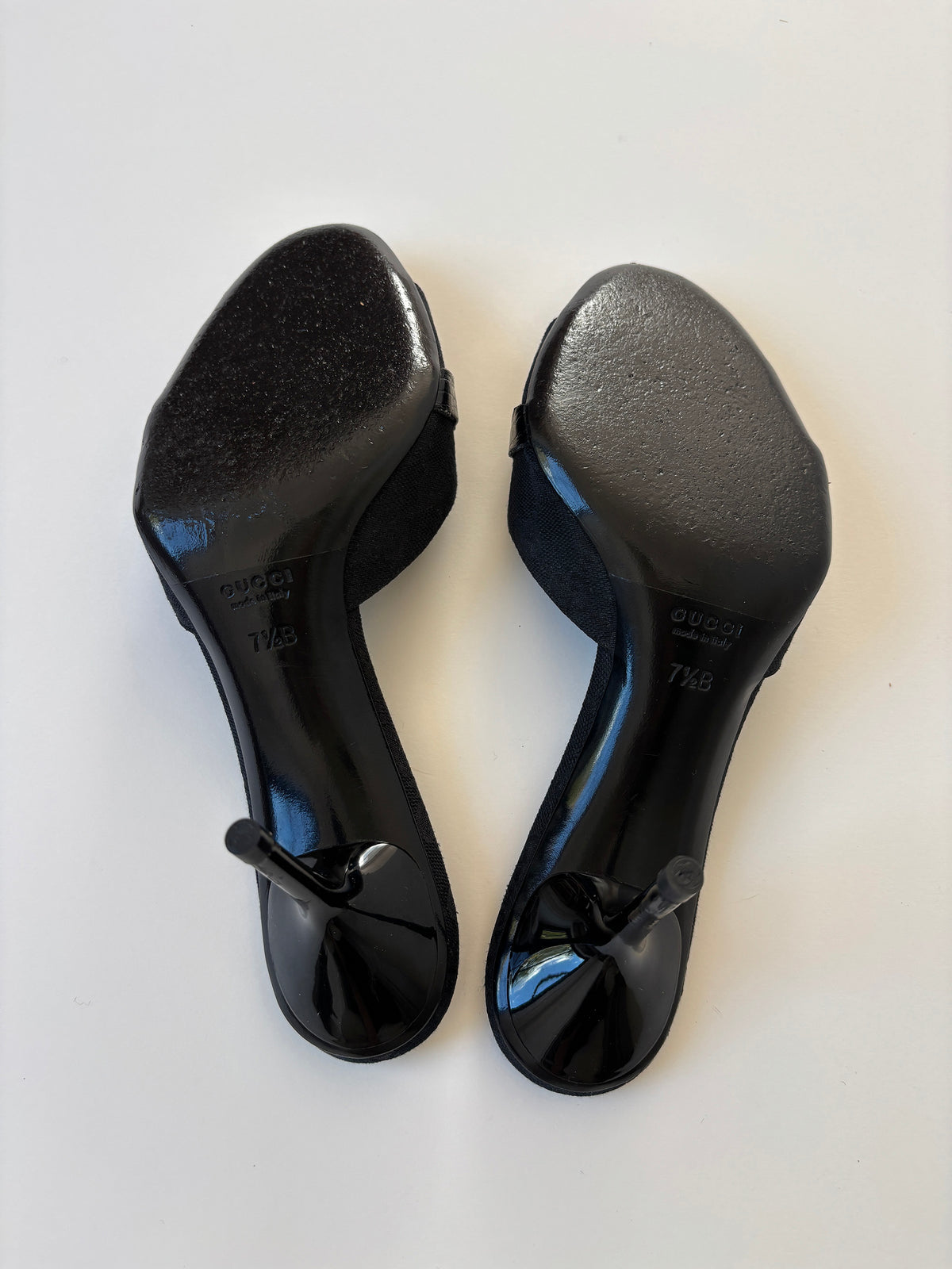 Gucci by Tom Ford 2000s black monogram horsebit heels (EU 38 / US 7.5)
