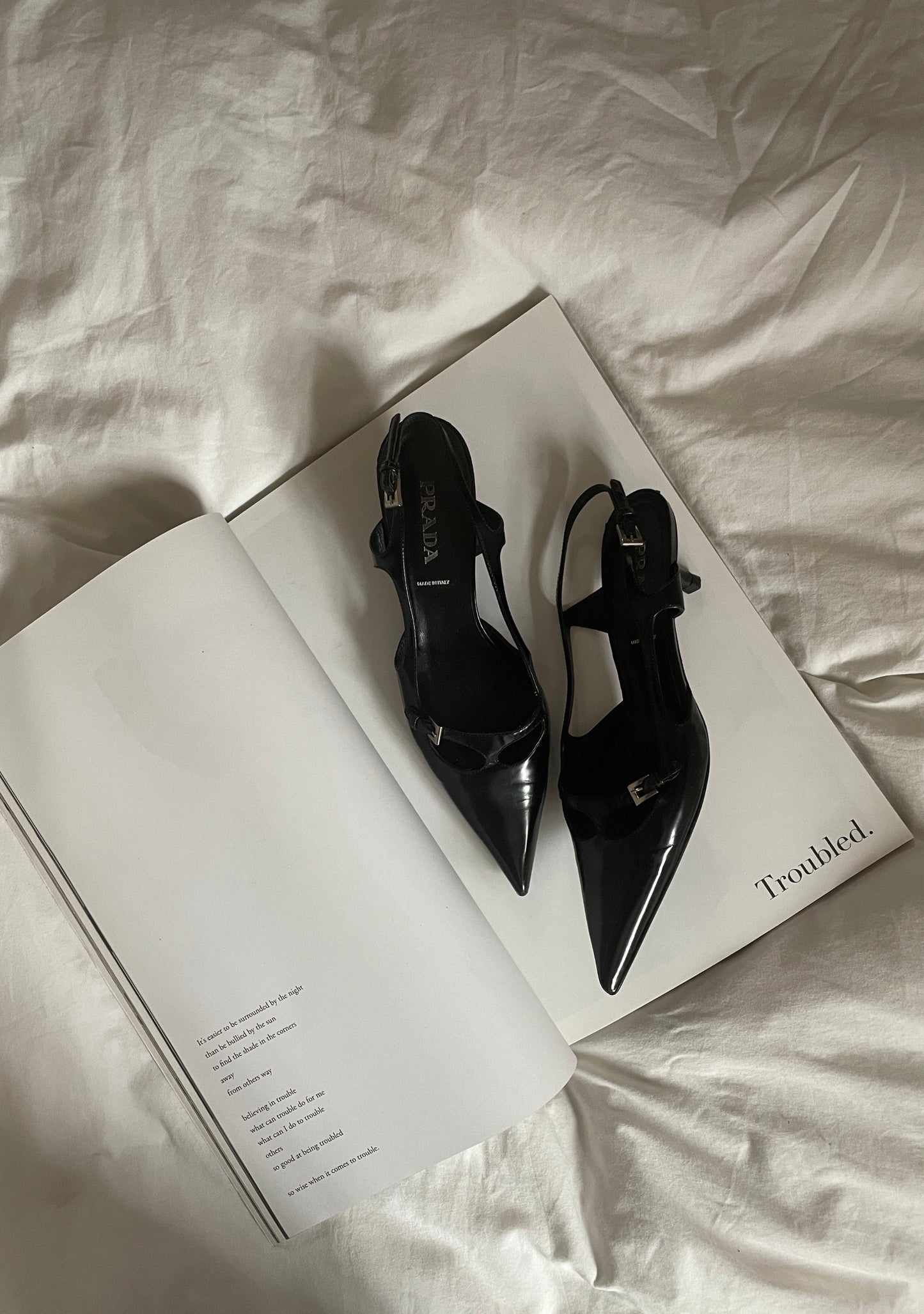 Prada patent kitten heels