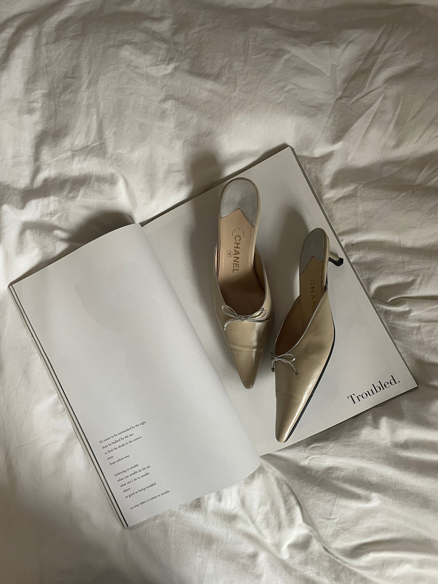 Chanel pointed kitten heel mules (EU 40 / US 9)