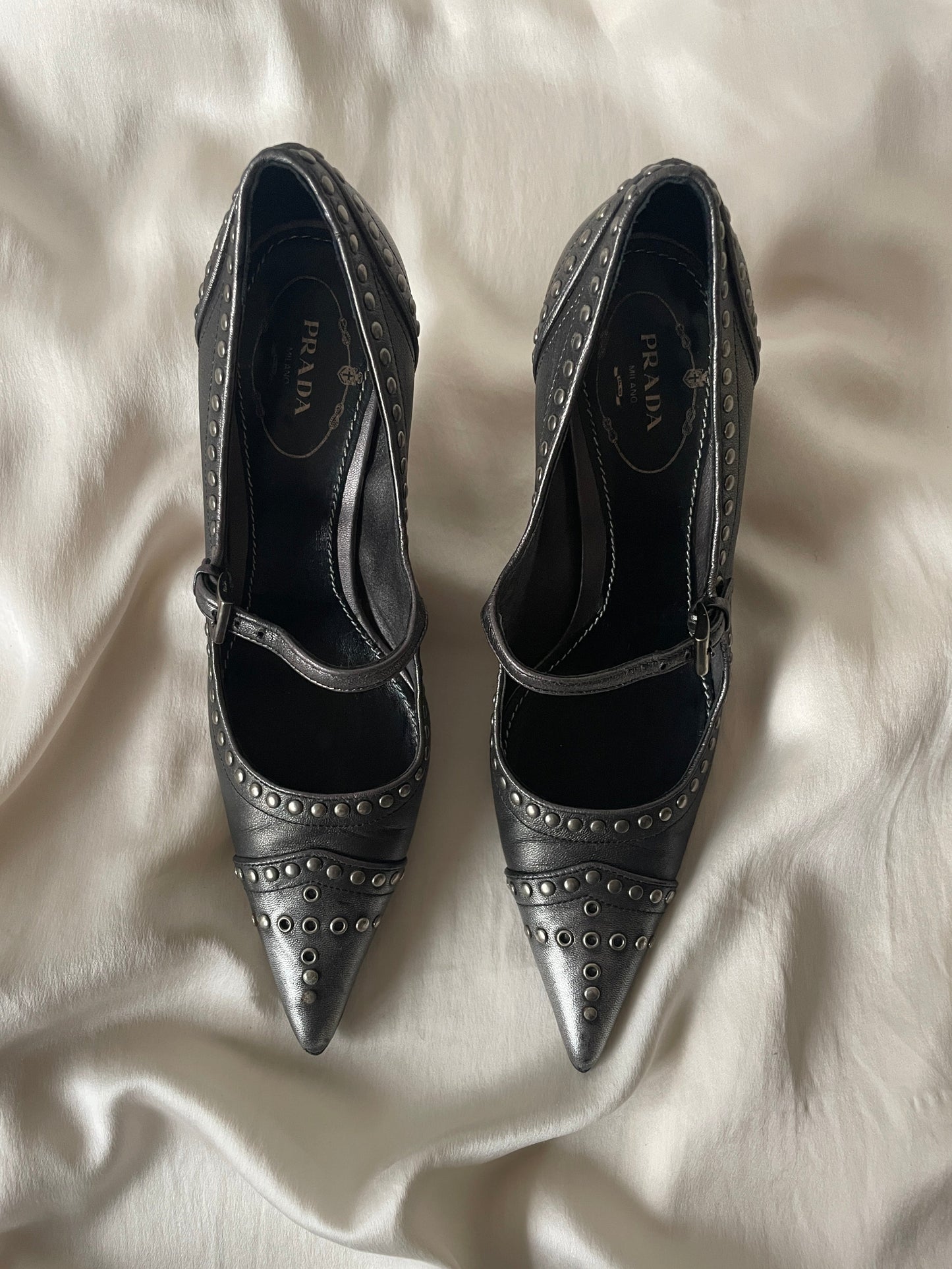 Prada metal studed Mary-Janes (EU 36 / US 5,5)