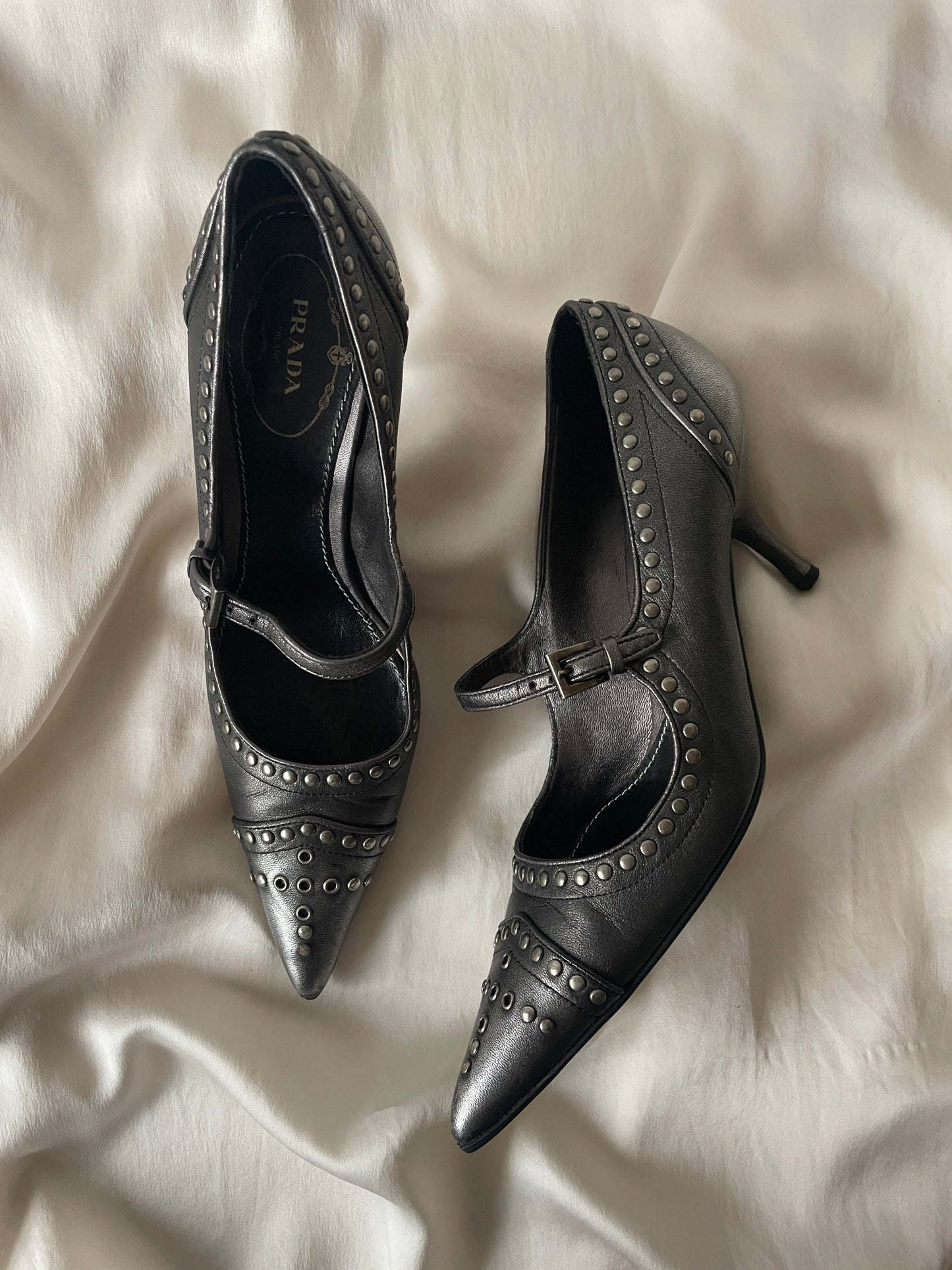 Prada metal studed Mary-Janes (EU 36 / US 5,5)