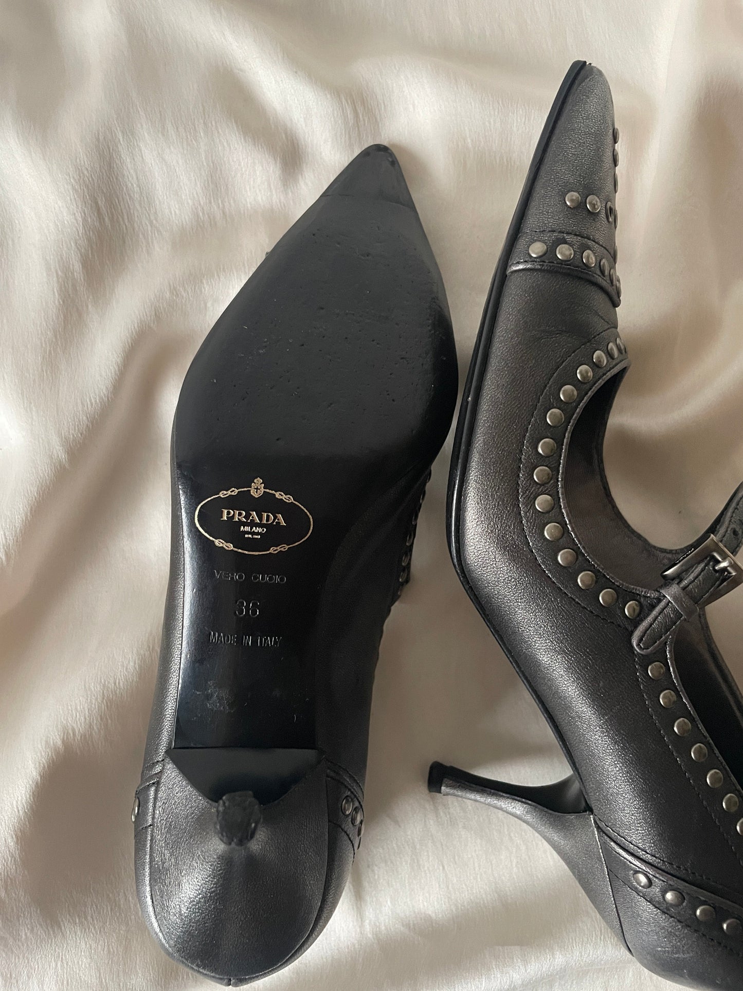 Prada metal studed Mary-Janes (EU 36 / US 5,5)