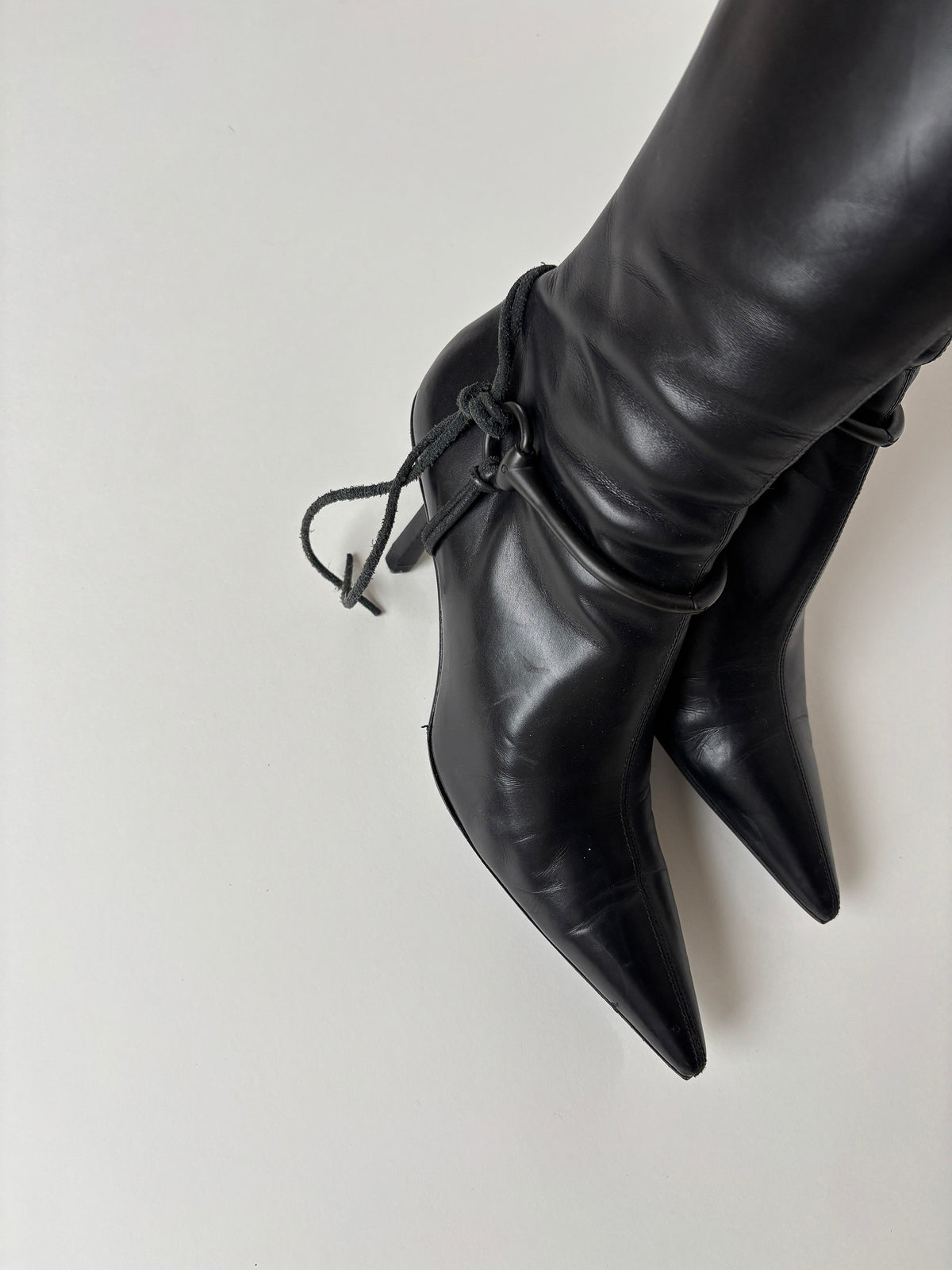 Gucci by Tom Ford F/W 1999 black horsebit boots (EU 38,5 / US 8)
