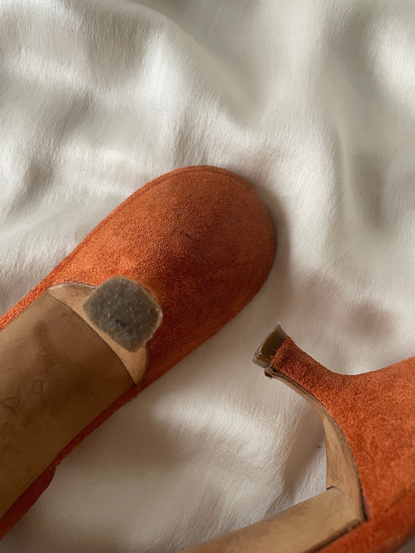 Prada suede kitten heel mules