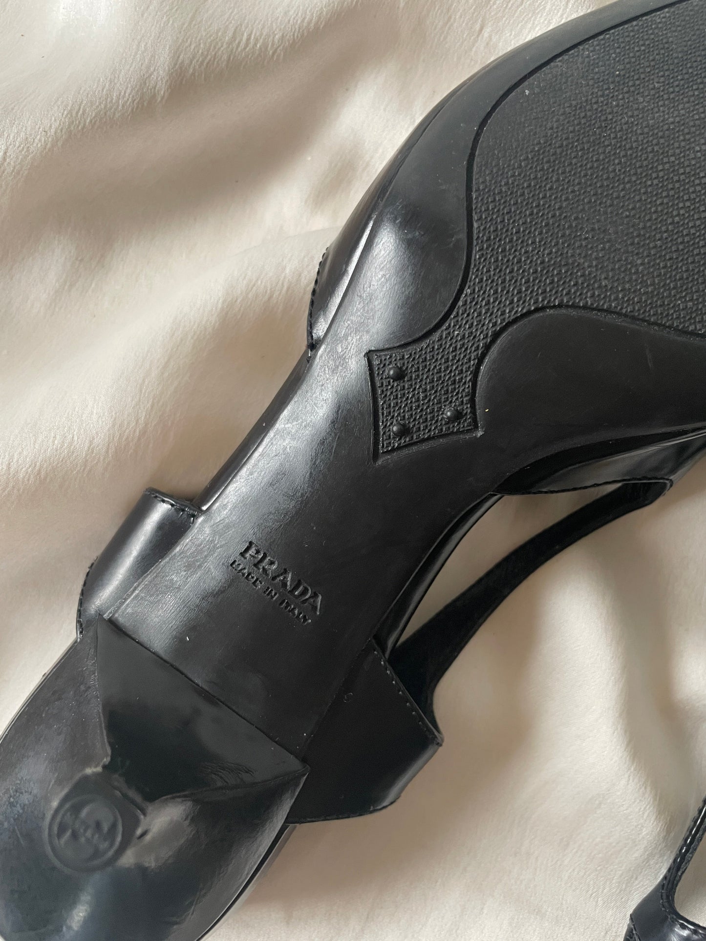 Prada patent kitten heels