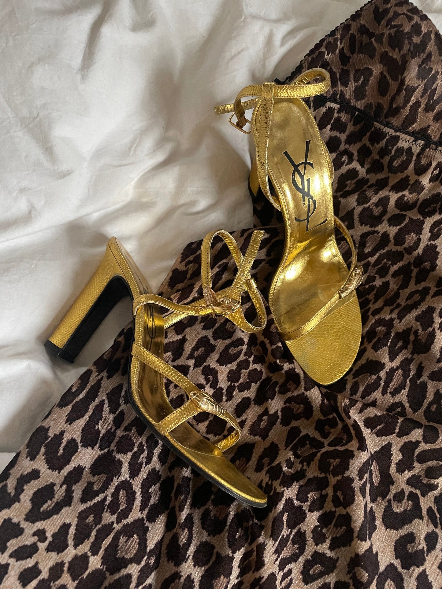 Yves Saint Laurent vintage rhinestone snake sandals (EU 36 / US 5,5)