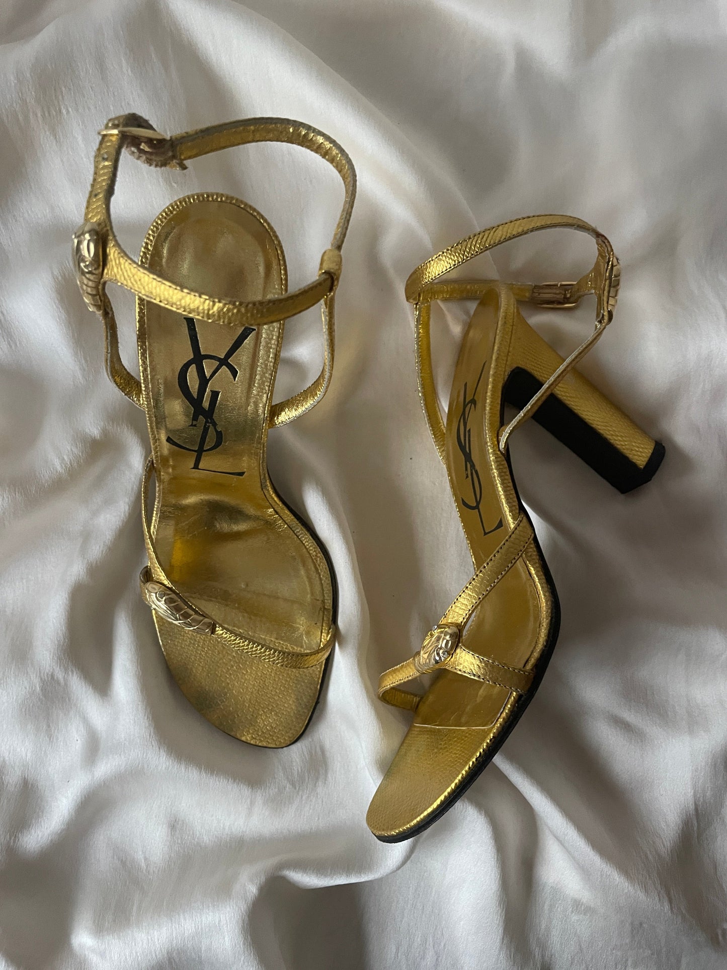 Yves Saint Laurent vintage rhinestone snake sandals (EU 36 / US 5,5)