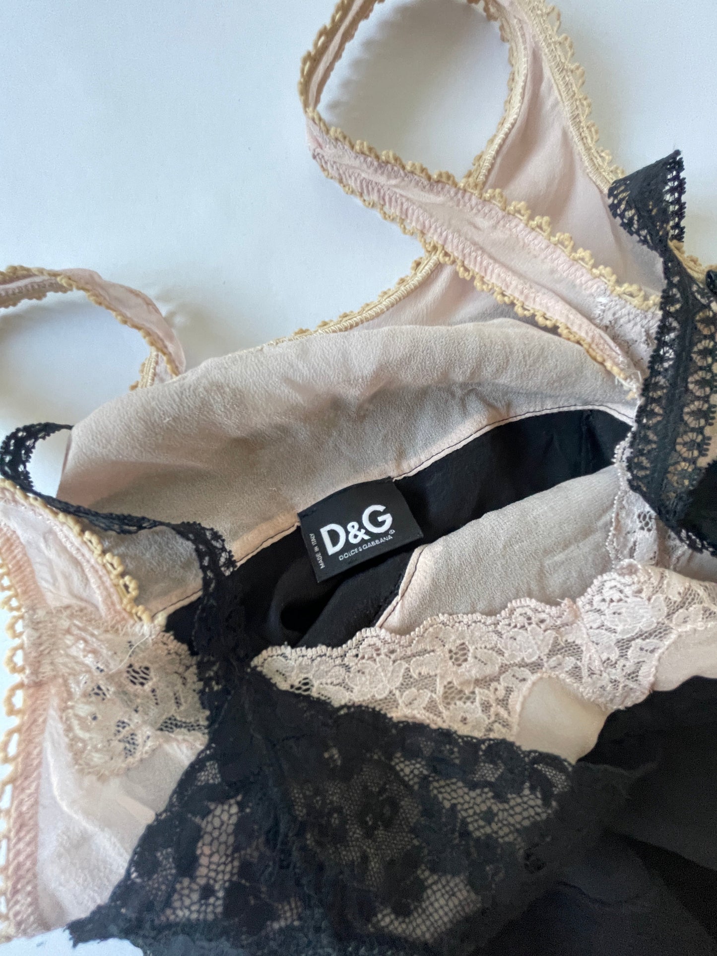 Dolce & Gabbana double layer lace silk top