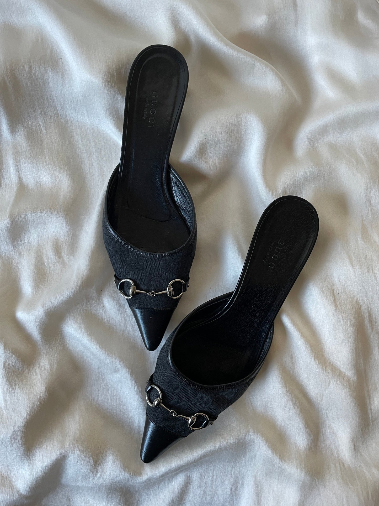 Vintage Gucci horsebit mules