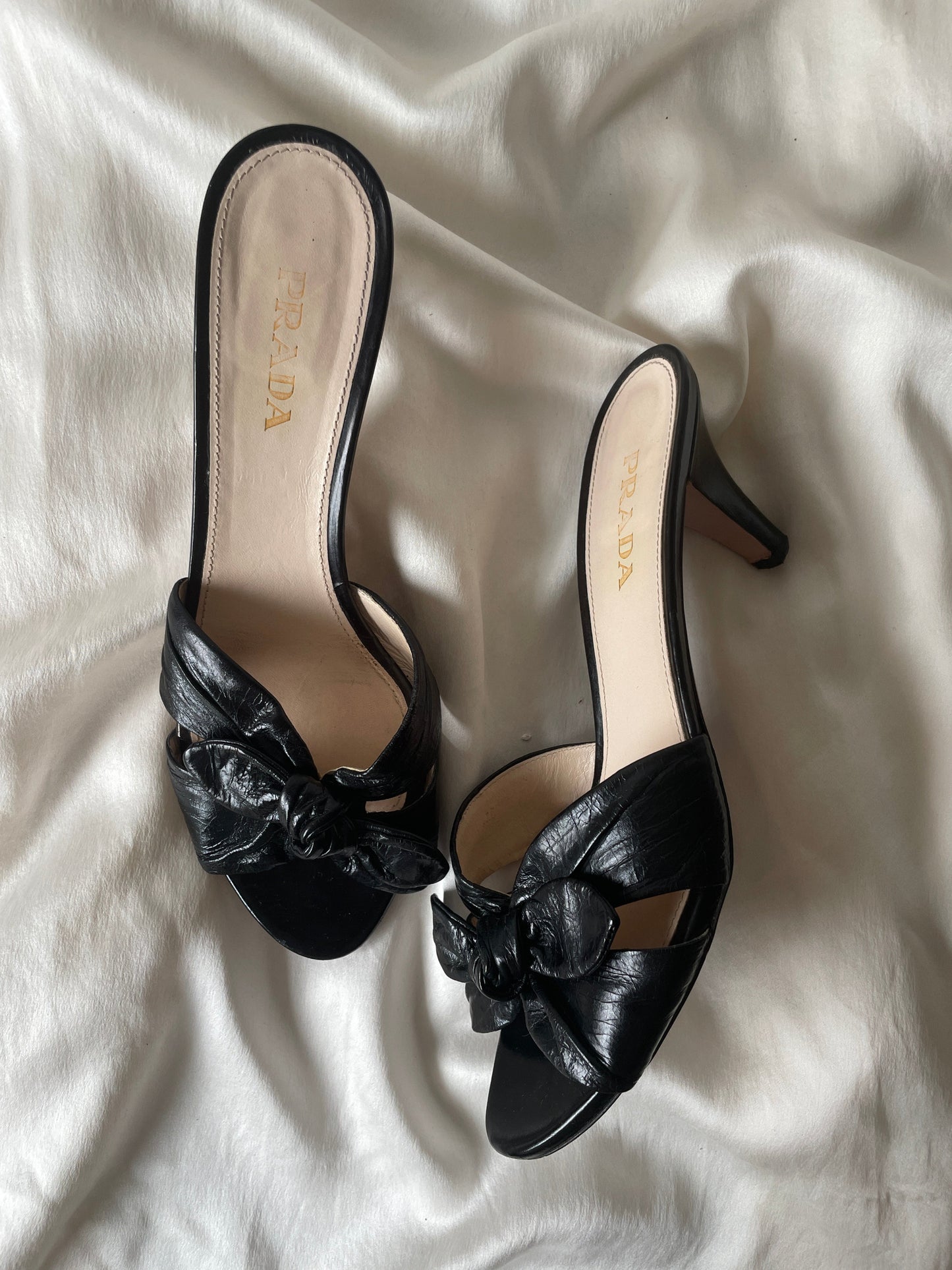 Prada bow heels