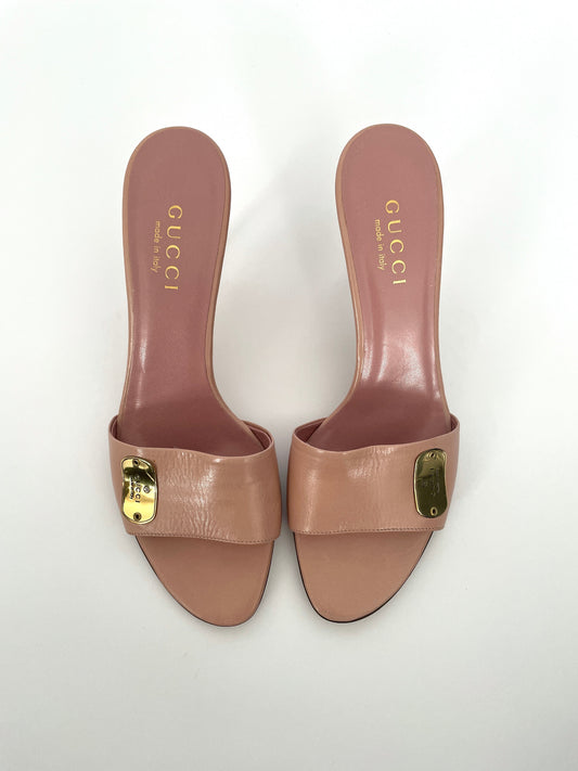 Gucci by Tom Ford rose pink sandal heels 