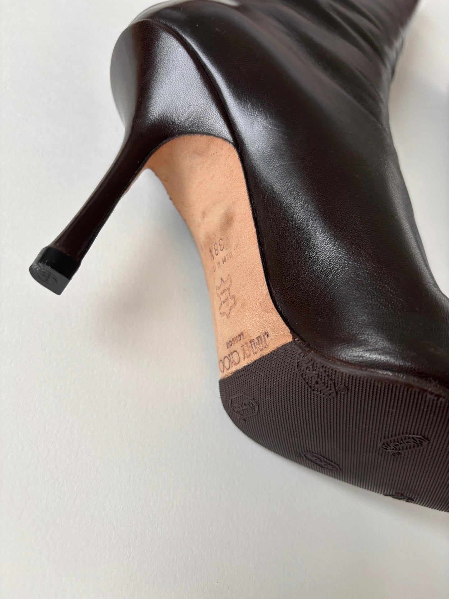 Jimmy Choo iconic 1990s dark brown boots (EU 38,5 / US 8)