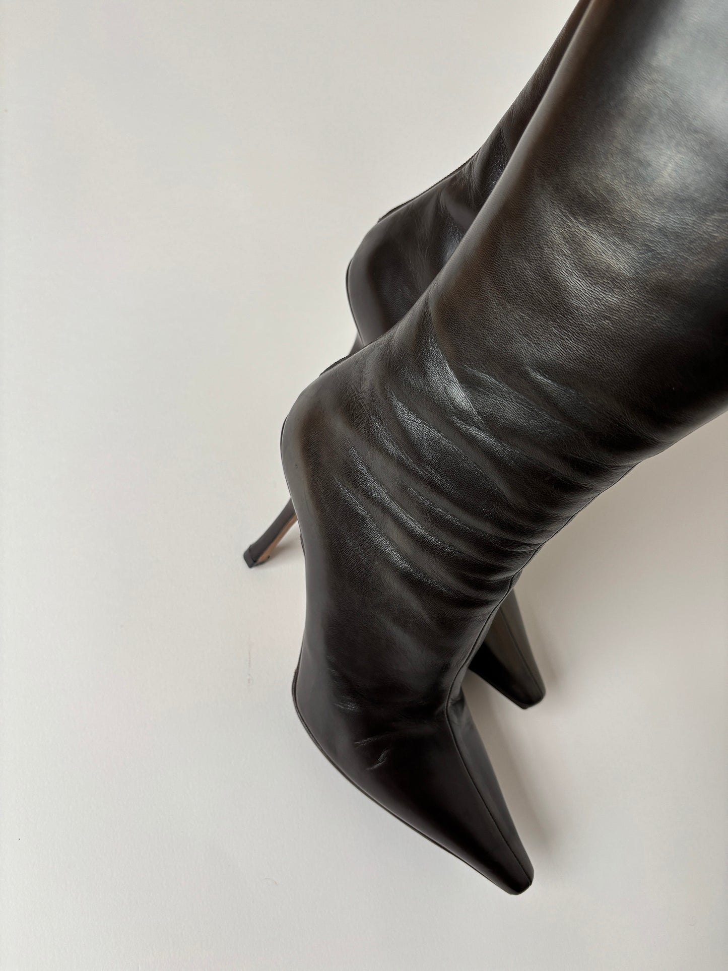 Jimmy Choo iconic 1990s dark brown boots (EU 38,5 / US 8)