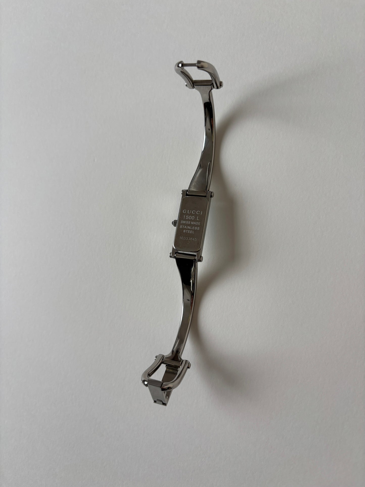 Gucci by Tom Ford 2000s 1500L baby blue silver bangle watch