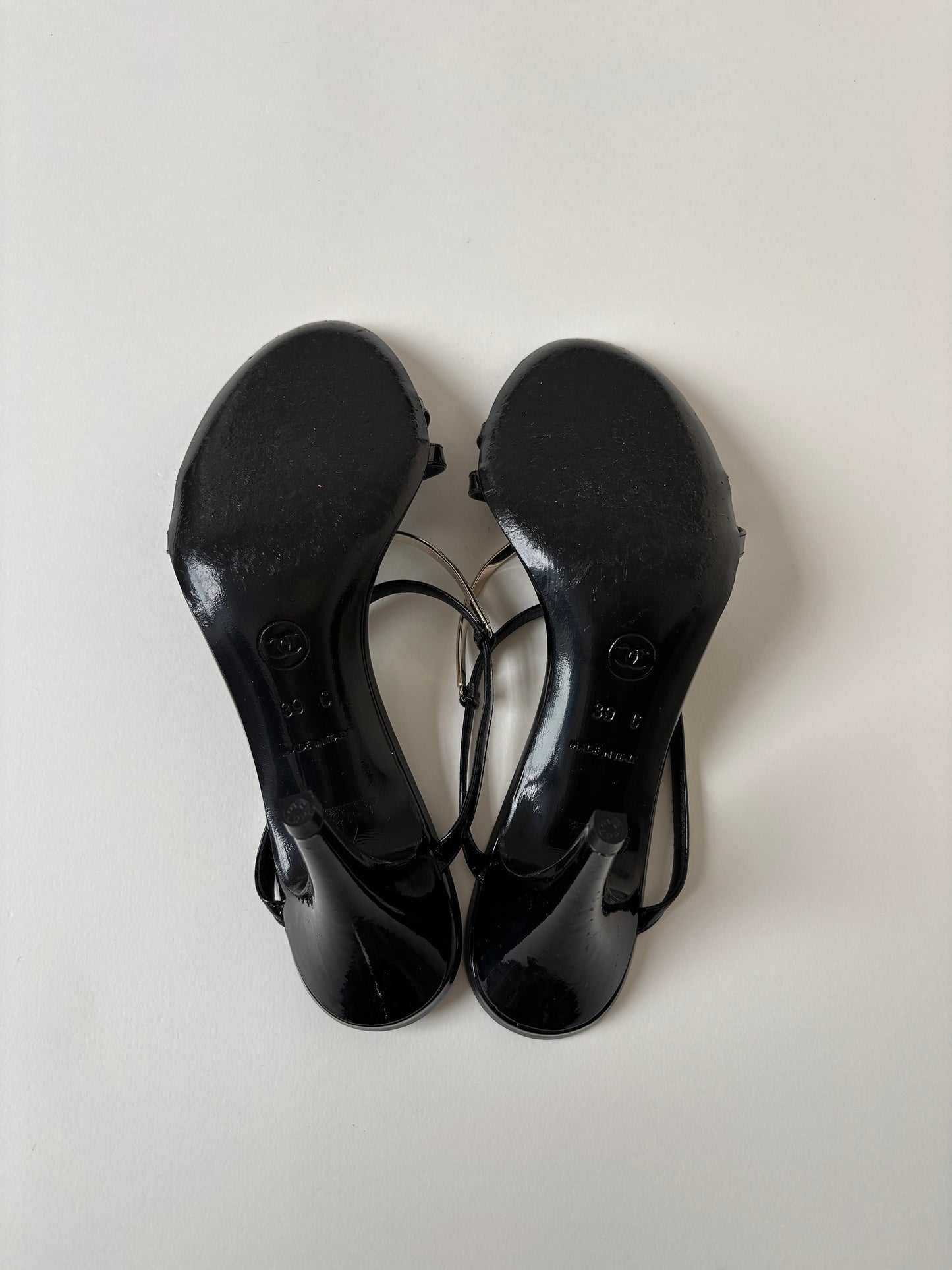 Chanel by Karl Lagerfeld 2000s iconic CC golden tiara mules (EU 39 / US 8.5)