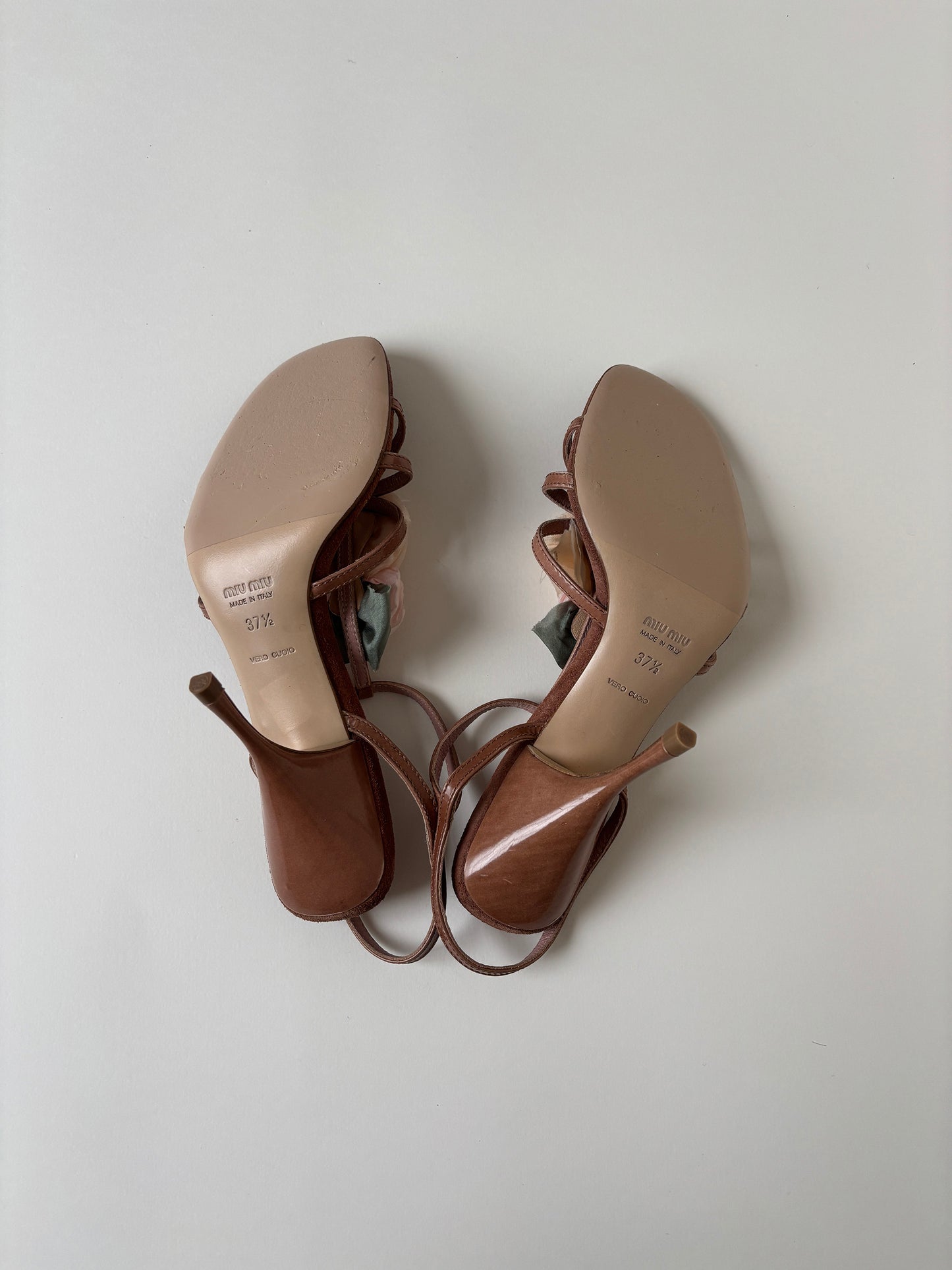 Miu Miu 2000s pink floral silk roses heels (EU 37,5/ US 7)