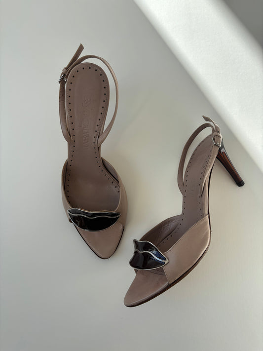 YSL by Tom Ford S/S 2003 iconic nude Dali lips heels (EU 37 / US 6.5)