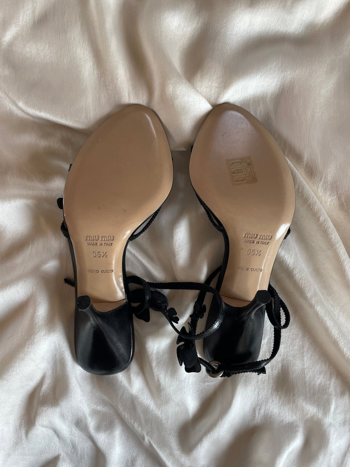 Miu Miu black floral heels UNWORN (EU 35,5 / US 5,5)