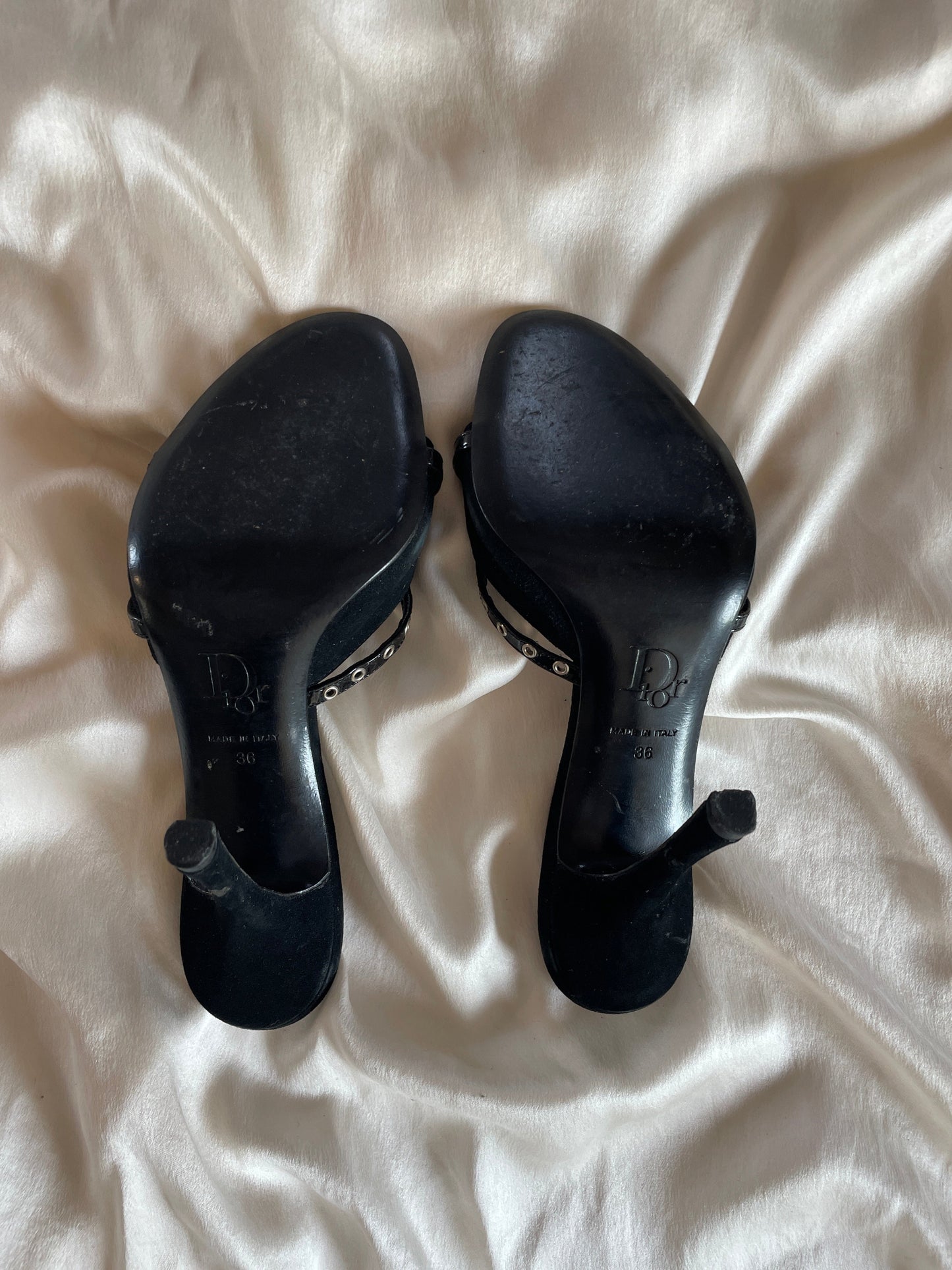 Christian Dior by John Galliano black sandal heels (EU 36 / US 6)