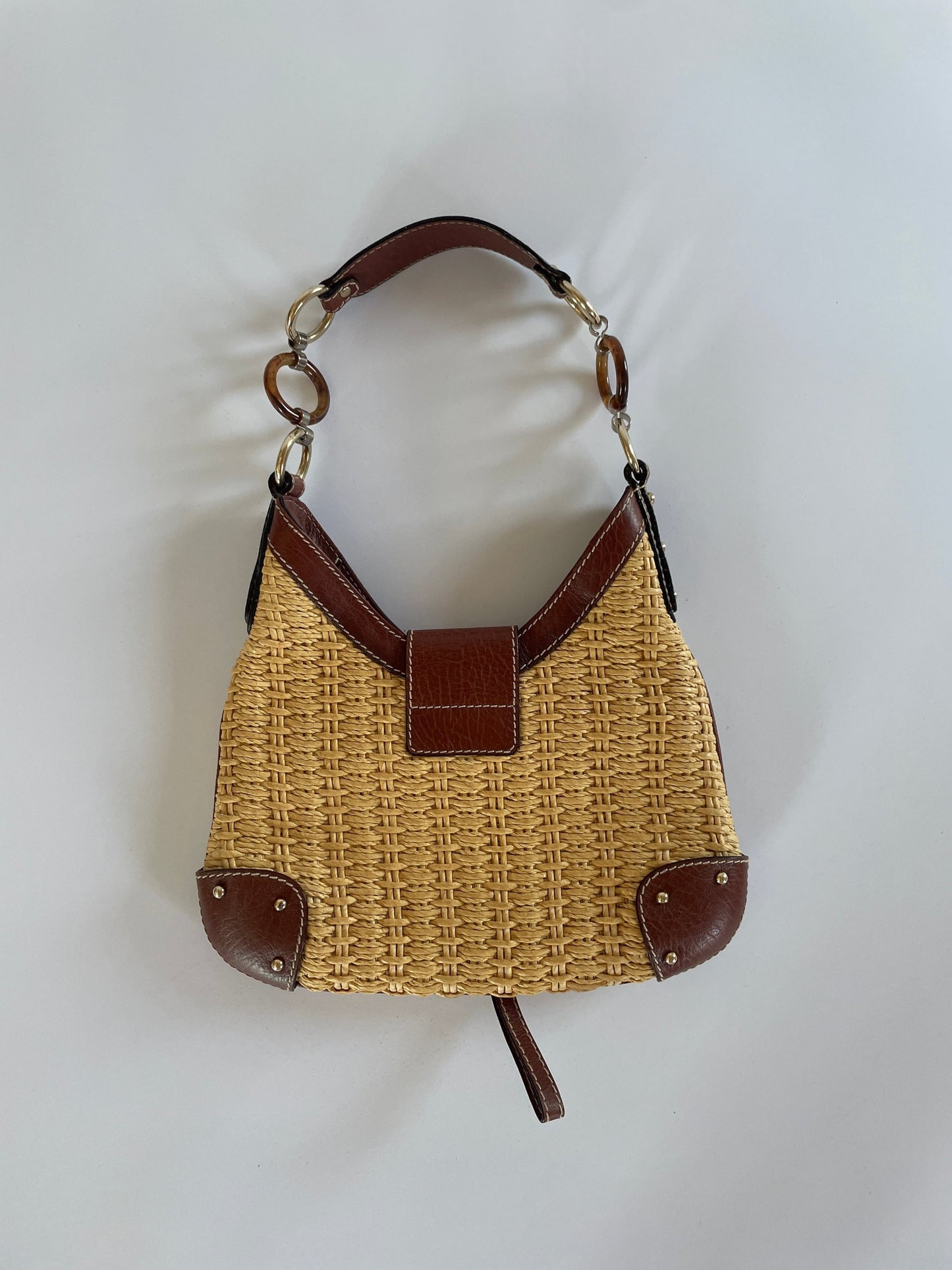 Dolce &amp; Gabbana raffia D-Ring mini hobo bag bag