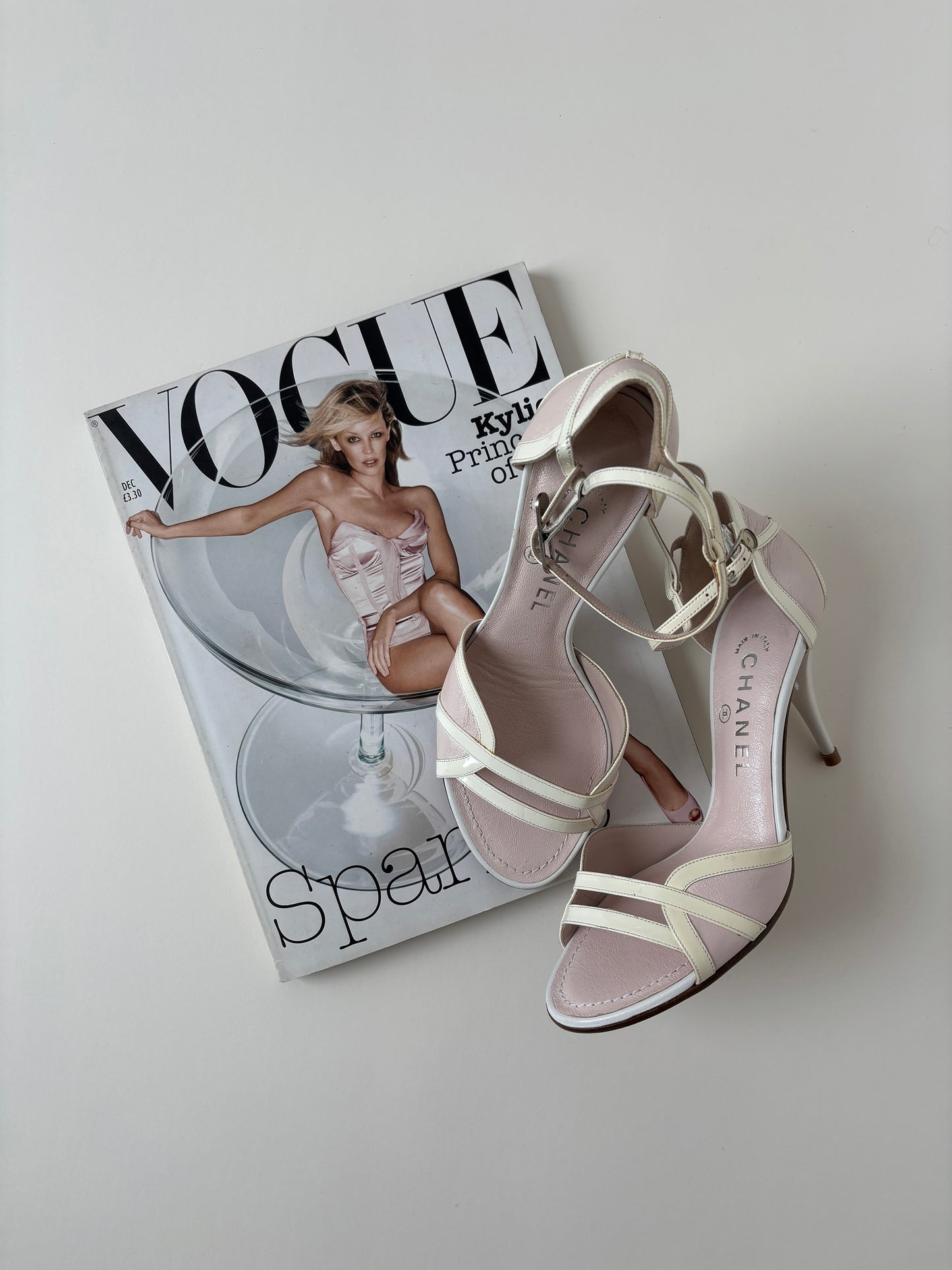 Chanel 2000s by Karl Lagerfeld pearly pink heels UNWORN (EU 38 / US 7.5)