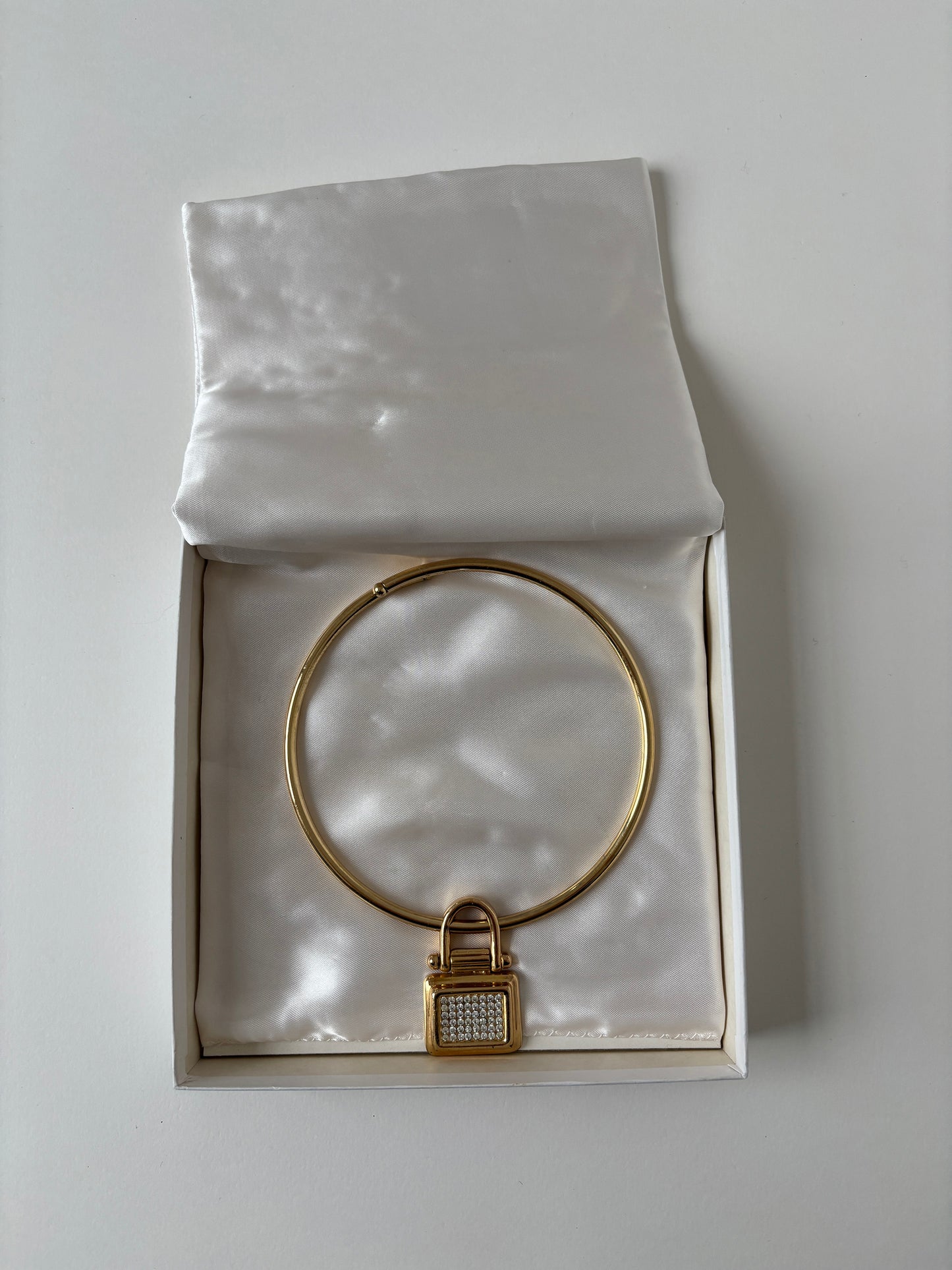 Christian Dior 1980s vintage gold plated rhinestone choker