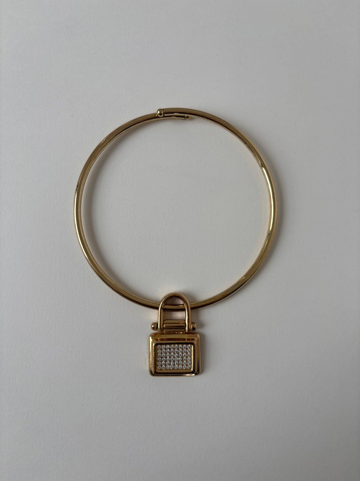 Christian Dior 1980s vintage gold plated rhinestone choker