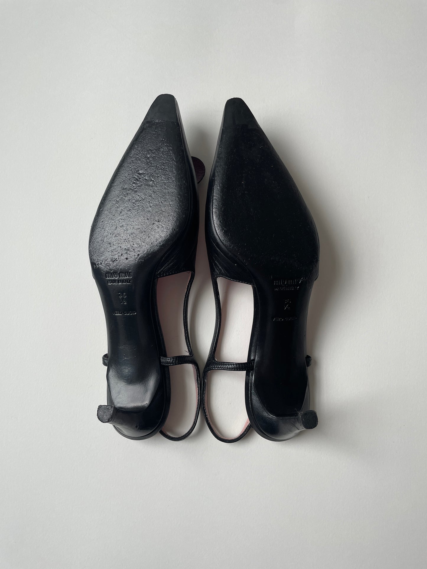 Miu Miu black sling backs (EU 36,5 / US 6)