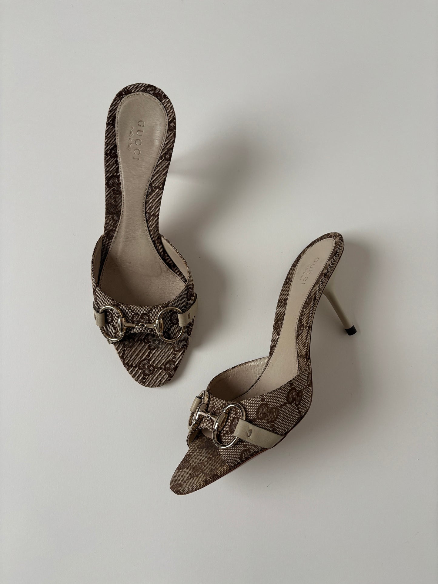 Gucci by Tom Ford 2000s iconic horsebit monogram sandals (EU 37 / US 6)