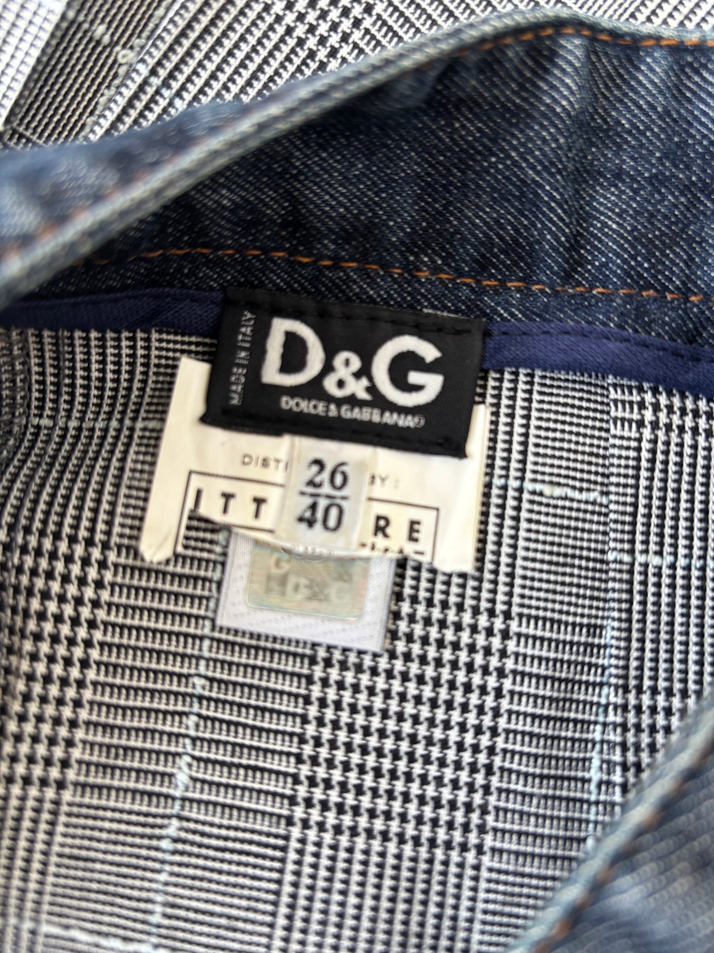 Dolce & Gabbana 2000s grey checkered lace mini skirt | Size XS-S