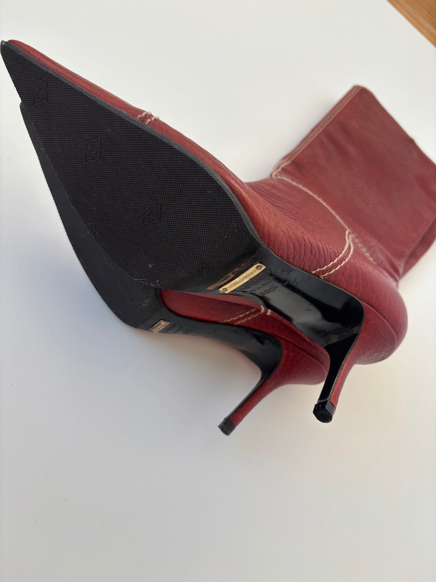 Dolce & Gabbana 2000s red leather boots (EU 39,5 / US 9)