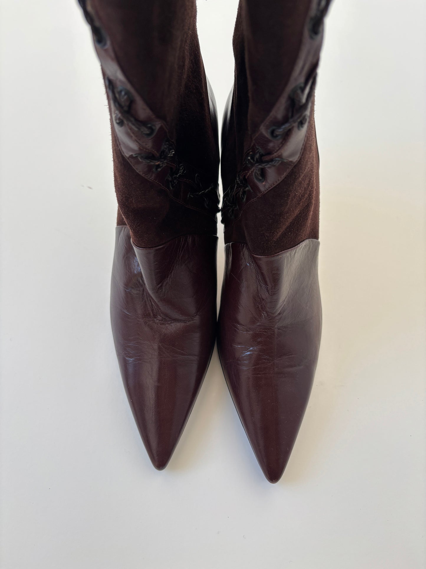 Jimmy Choo iconic 1990s dark brown stitching boots (EU 39 / US 8.5)