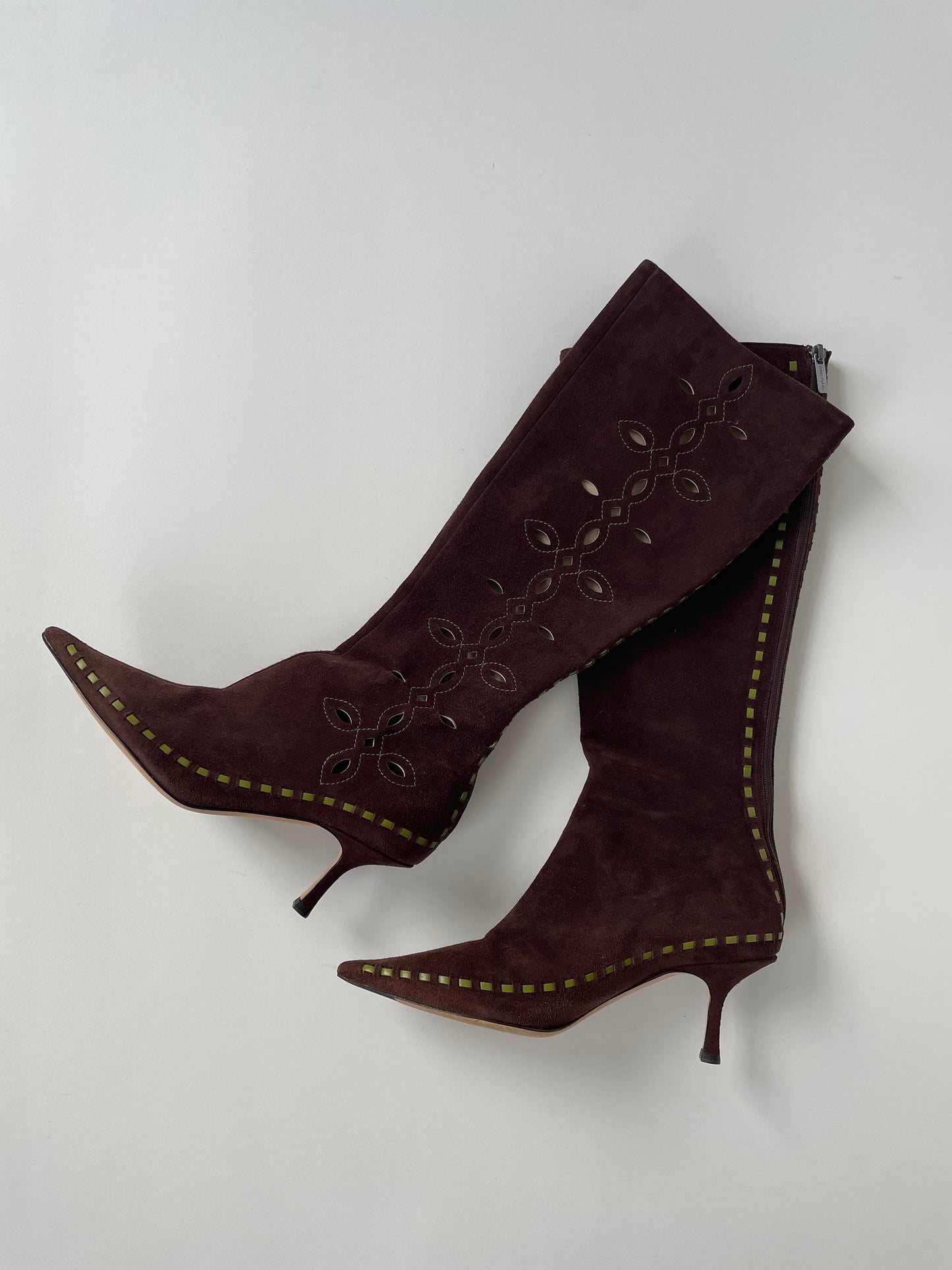 Vintage Jimmy Choo Jimmy Choo eyelet suede boots