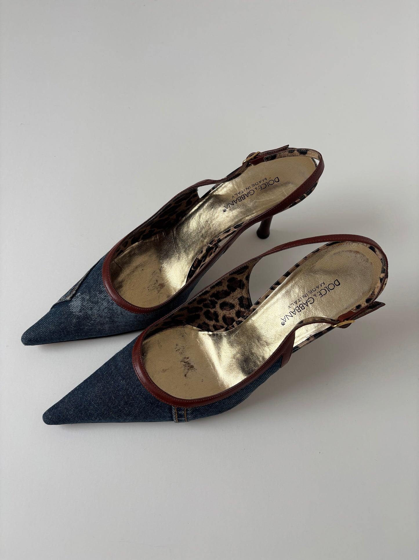 Dolce & Gabbana 2000s denim slingback pumps (EU 40 / US 9.5)