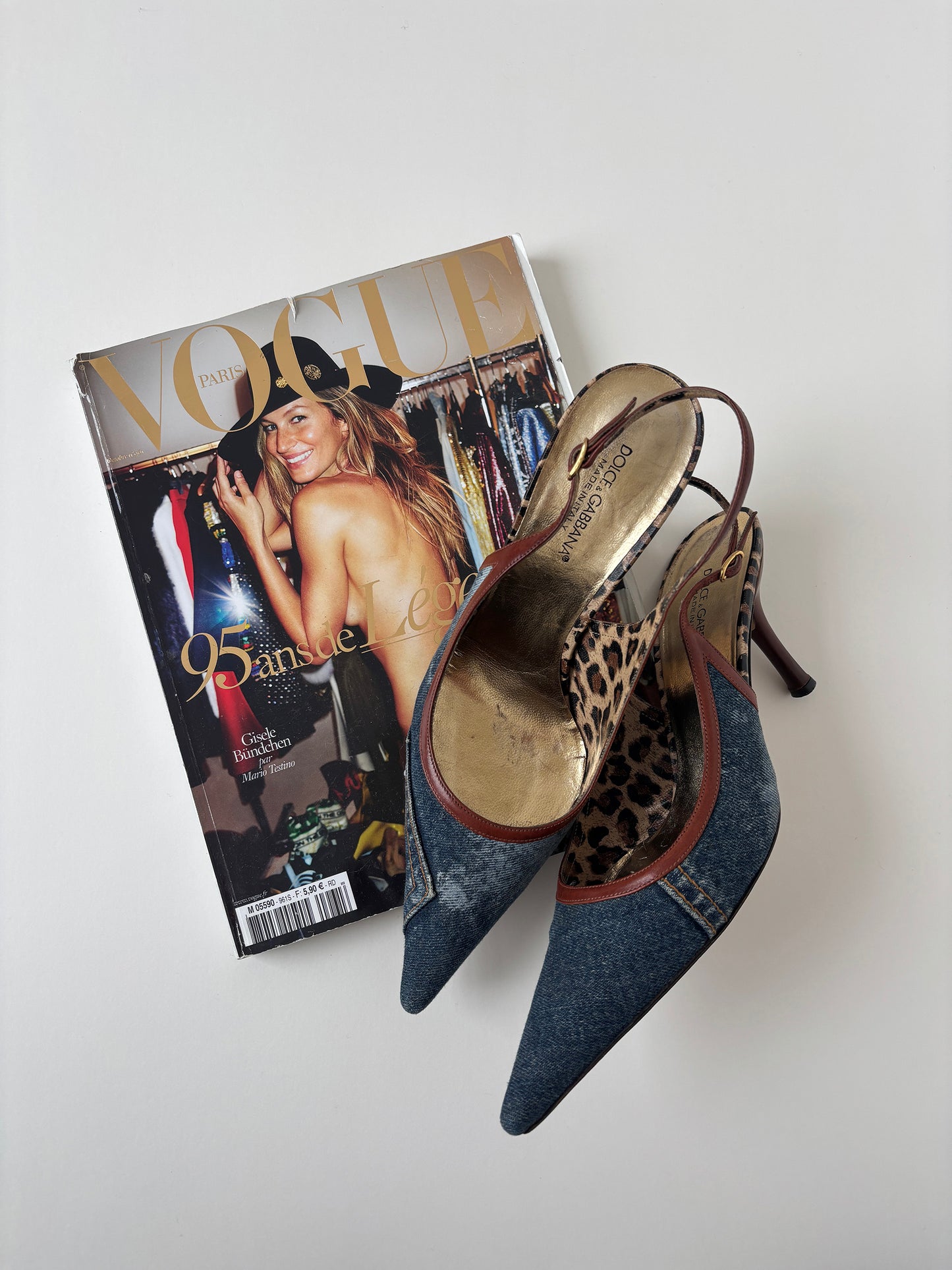 Dolce & Gabbana 2000s denim slingback pumps (EU 40 / US 9.5)