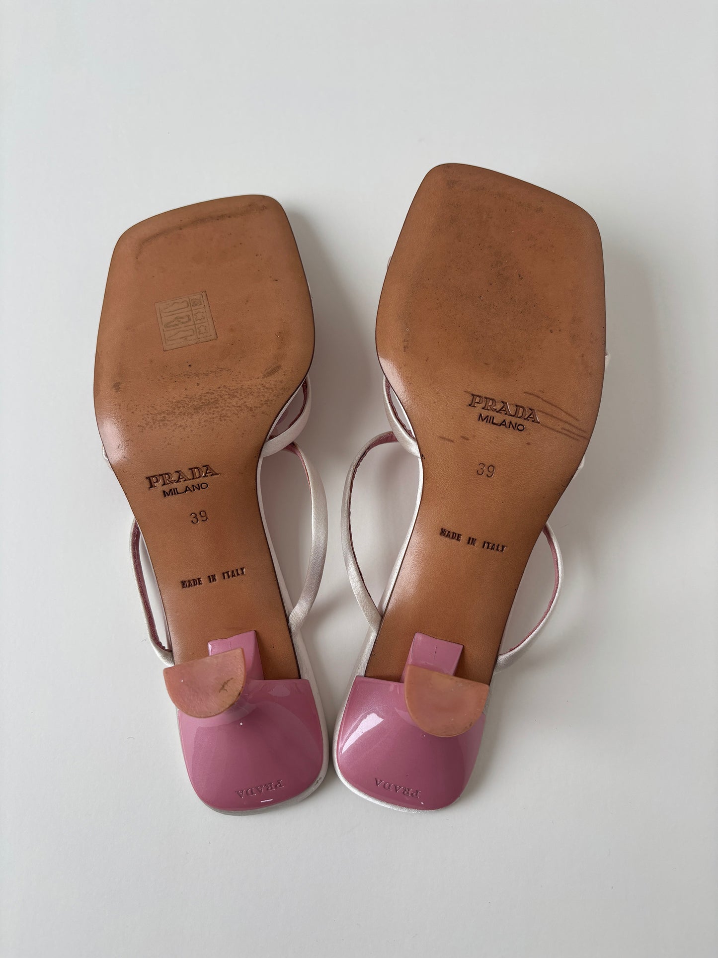 Prada 1990s rare pink satin sequin kitten heels UNWORN (EU 39 / US 8.5)