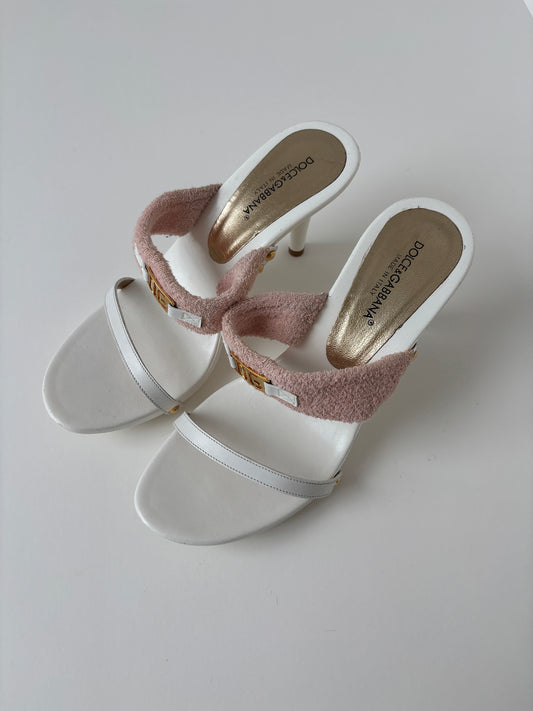 Dolce & Gabbana 2000s white platform mules  (EU 38,5 / US 8)