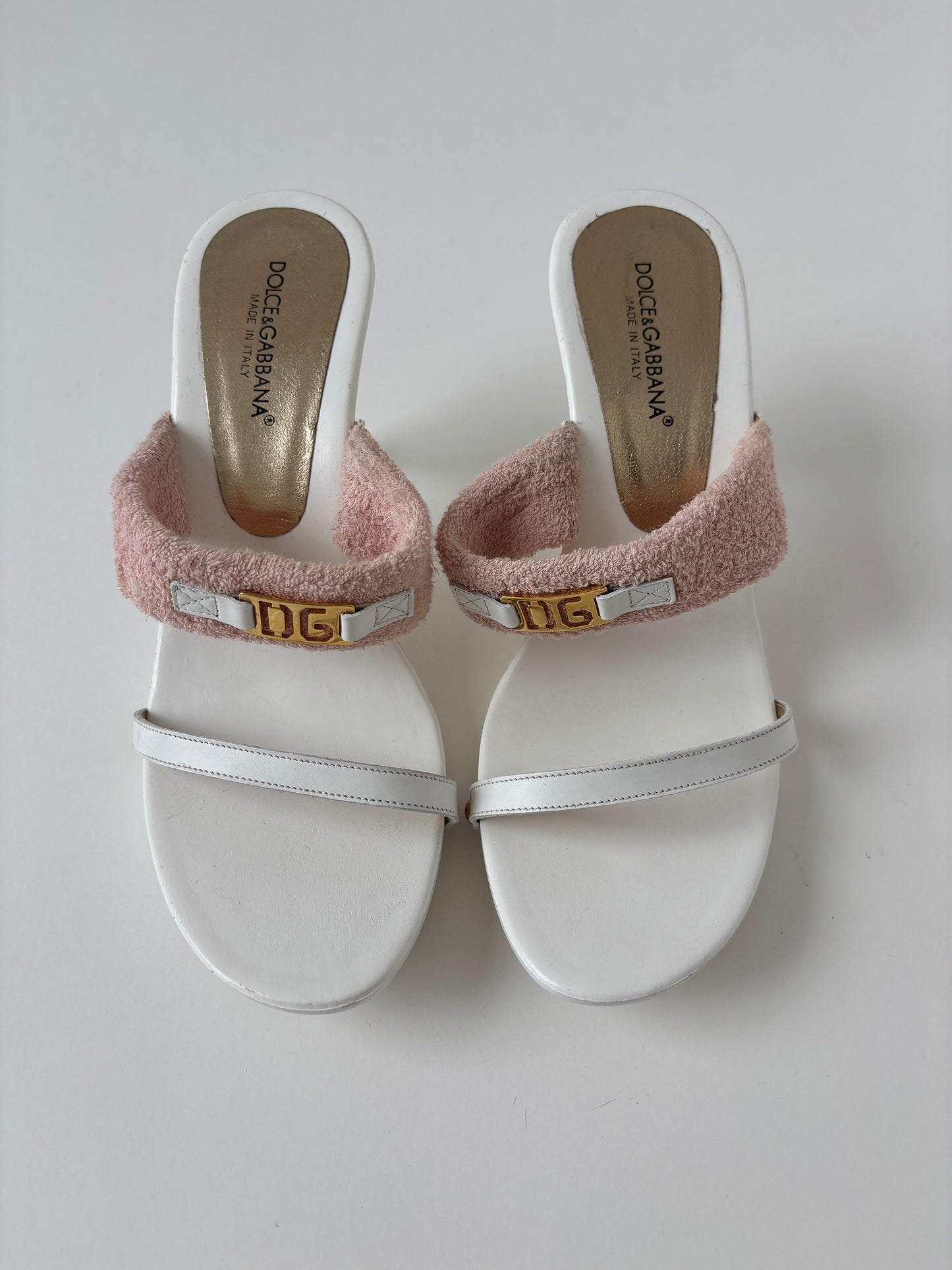 Dolce & Gabbana 2000s white platform mules  (EU 38,5 / US 8)
