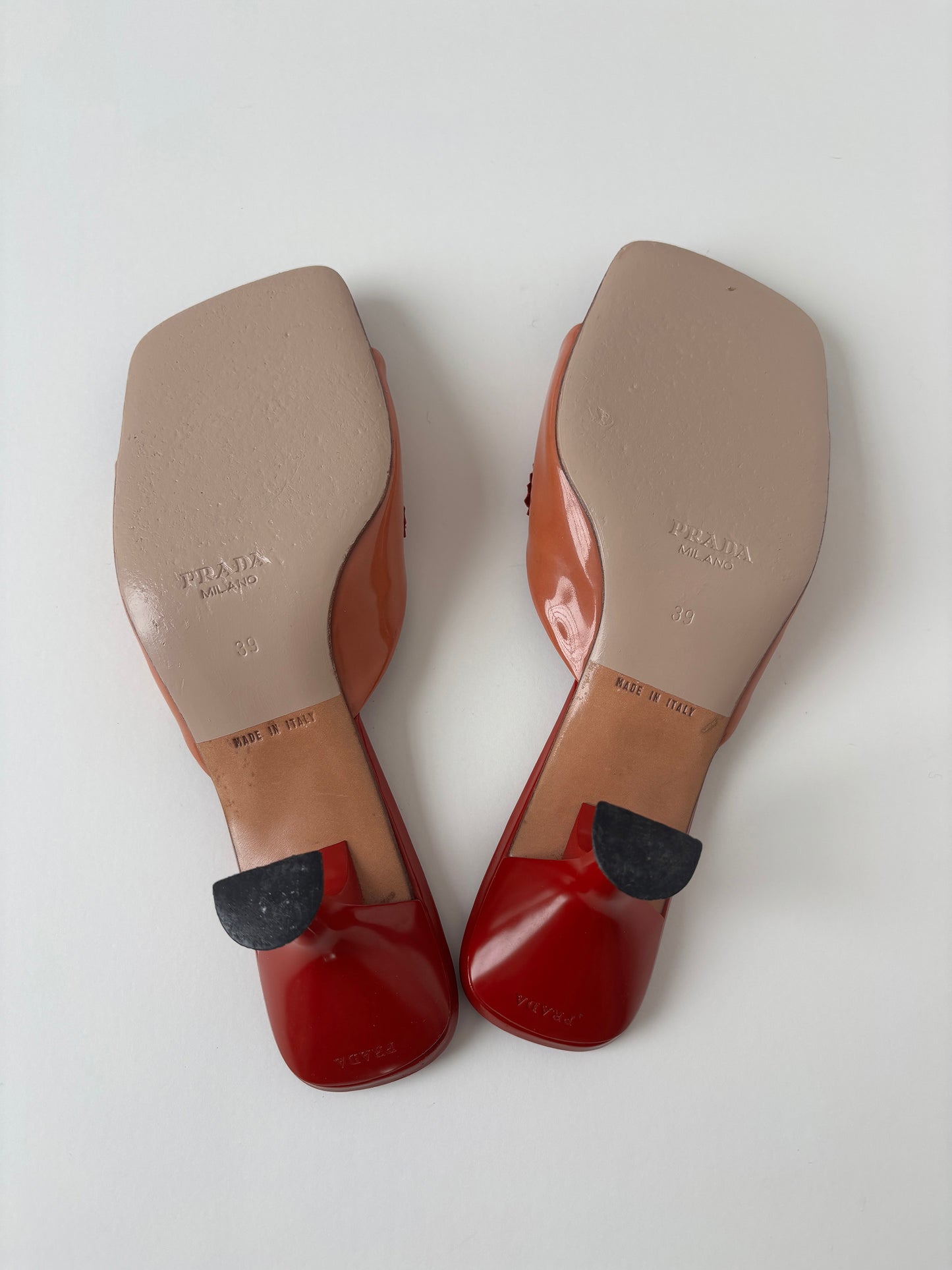 Prada 1990s red tassle patent leather kitten heels (EU 39 / US 8.5)