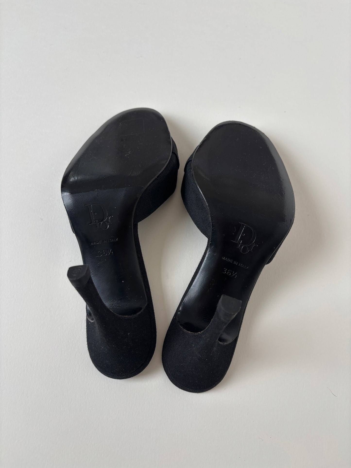 Christian Dior  by John Galliano 2000s iconic black embroidery padlock heels UNWORN (EU 36,5 / US 6)
