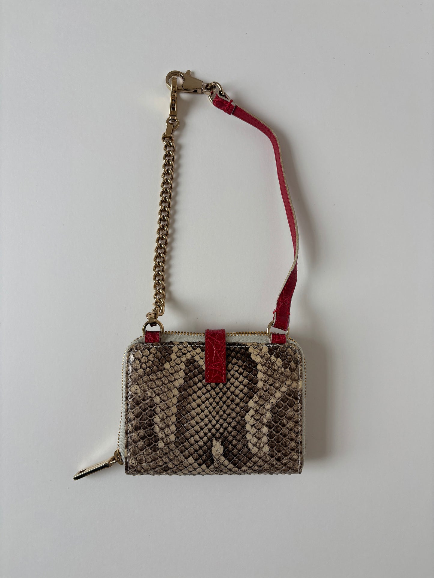 Dolce & Gabbana 2000s heart python wallet on chain