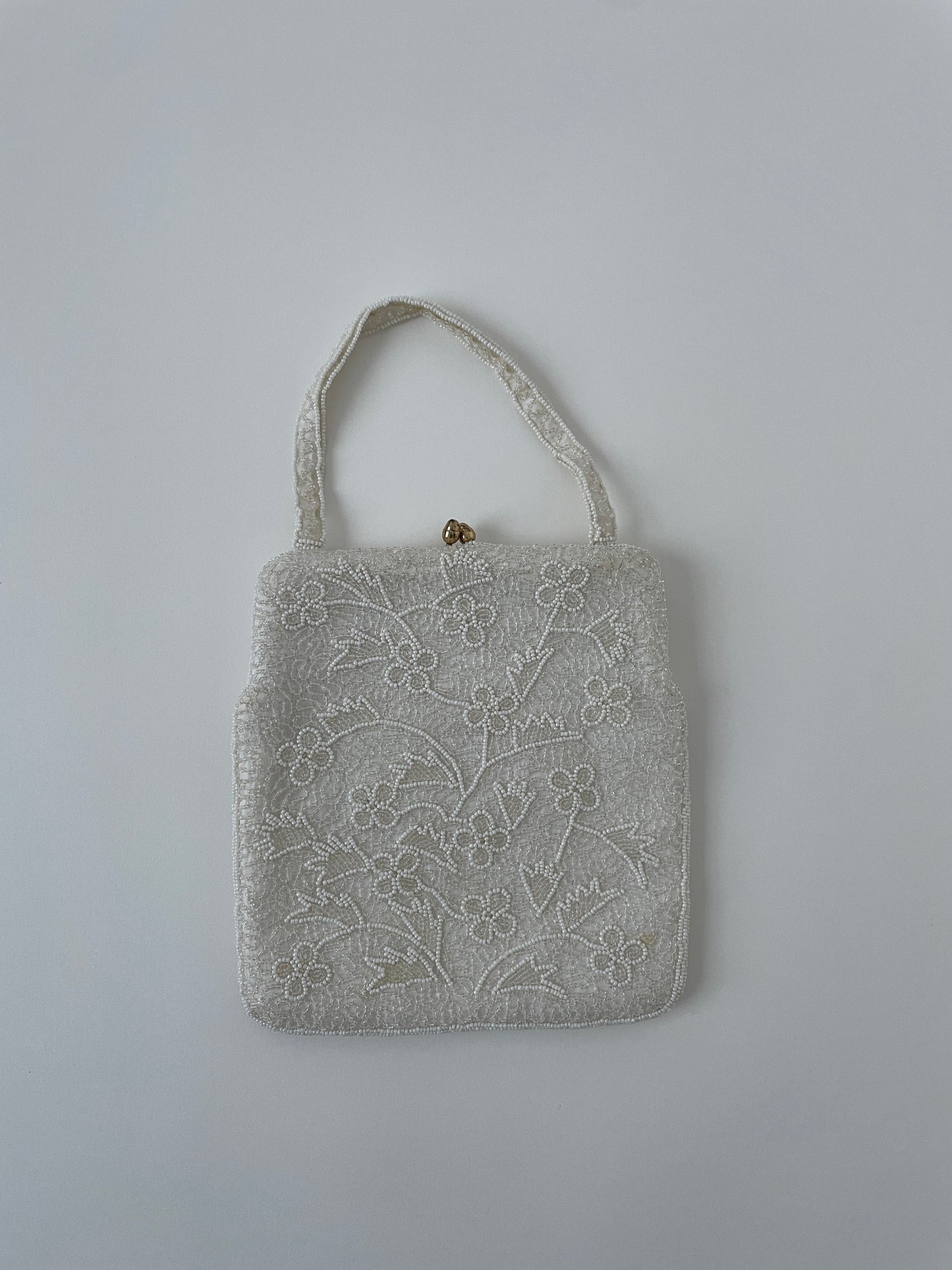 Vintage 1950s pearl bridal bag